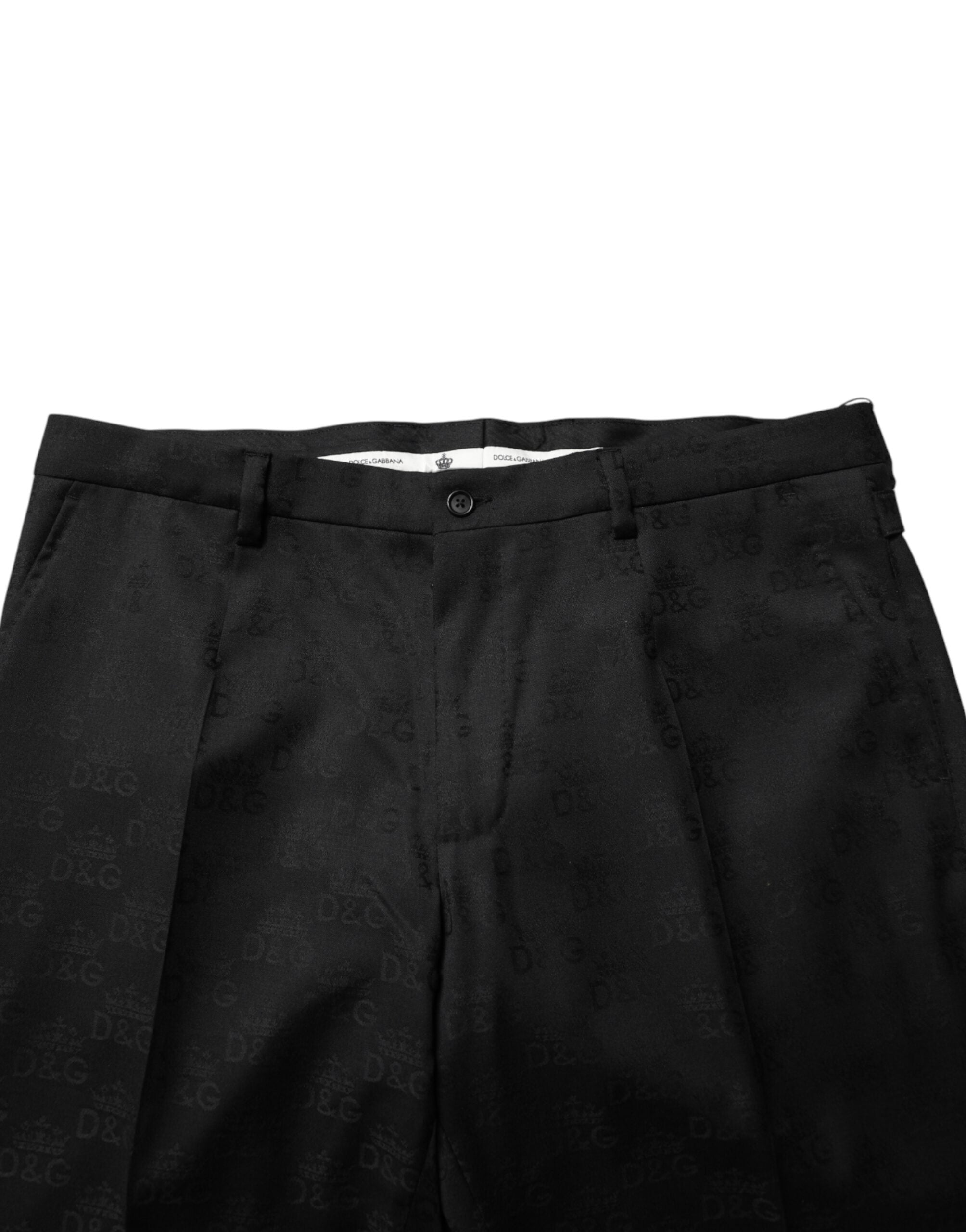 Dolce & Gabbana Black Wool Skinny Dress Pants-5