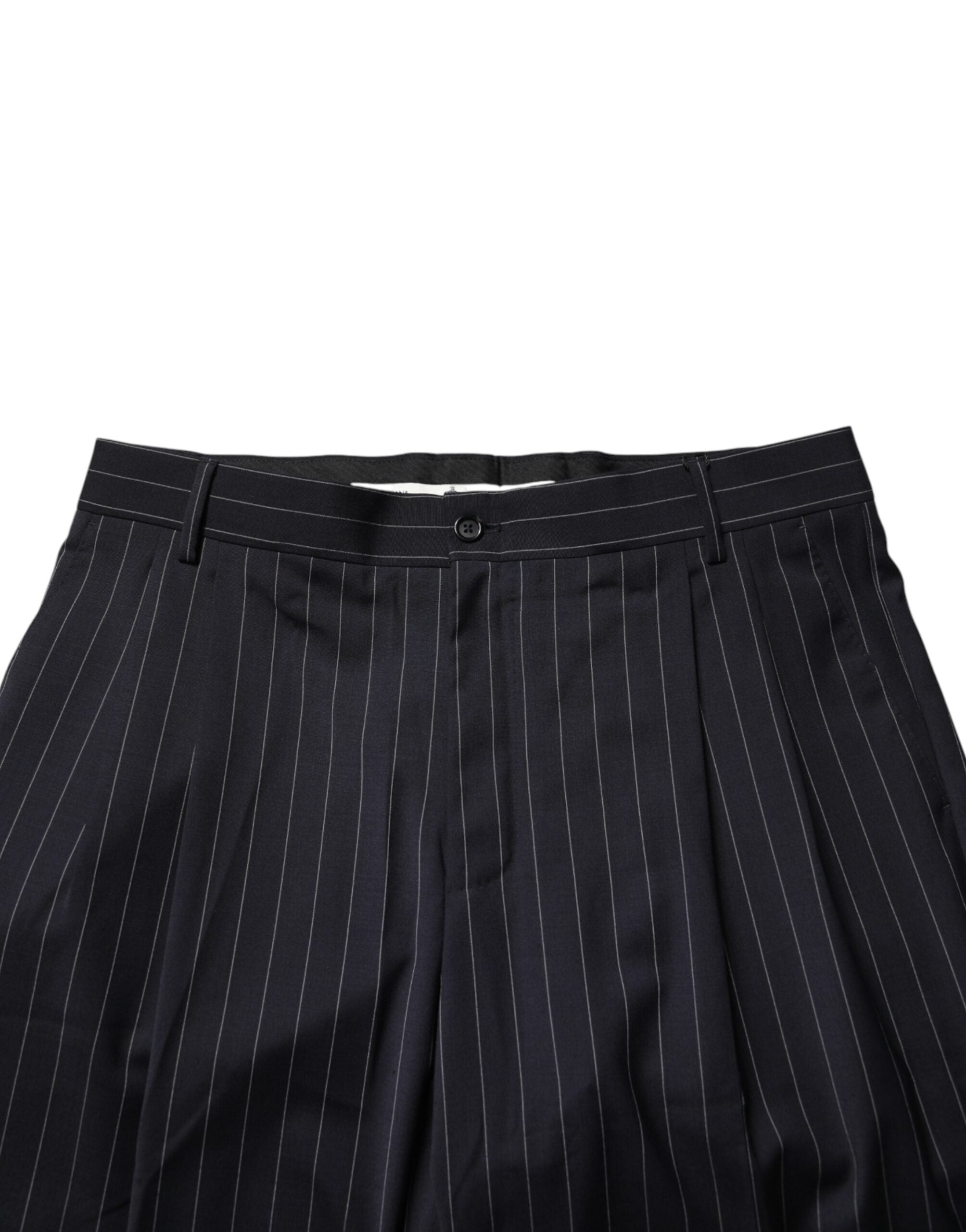 Dolce & Gabbana Men's Black Pinstripe Straight-Leg Suit Trousers-5
