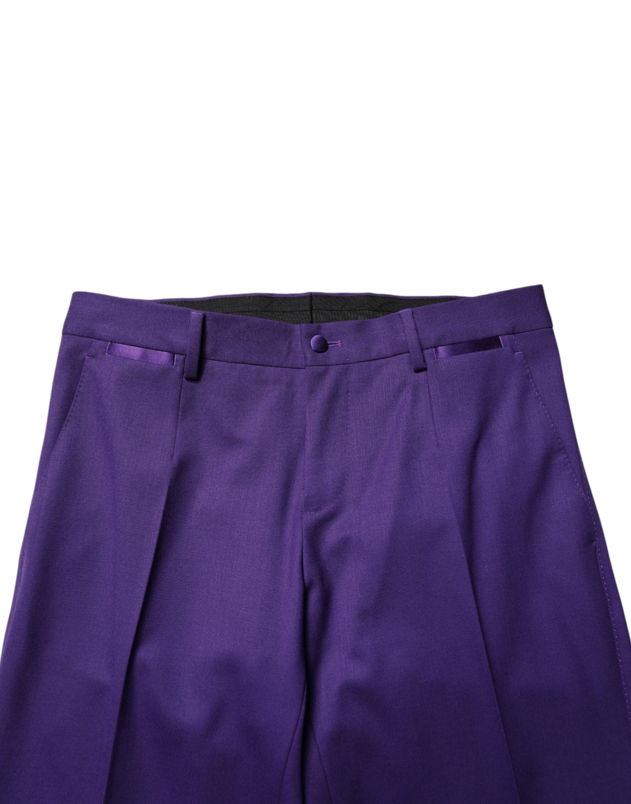 Dolce & Gabbana Men's Purple Wool Skinny Trousers-5