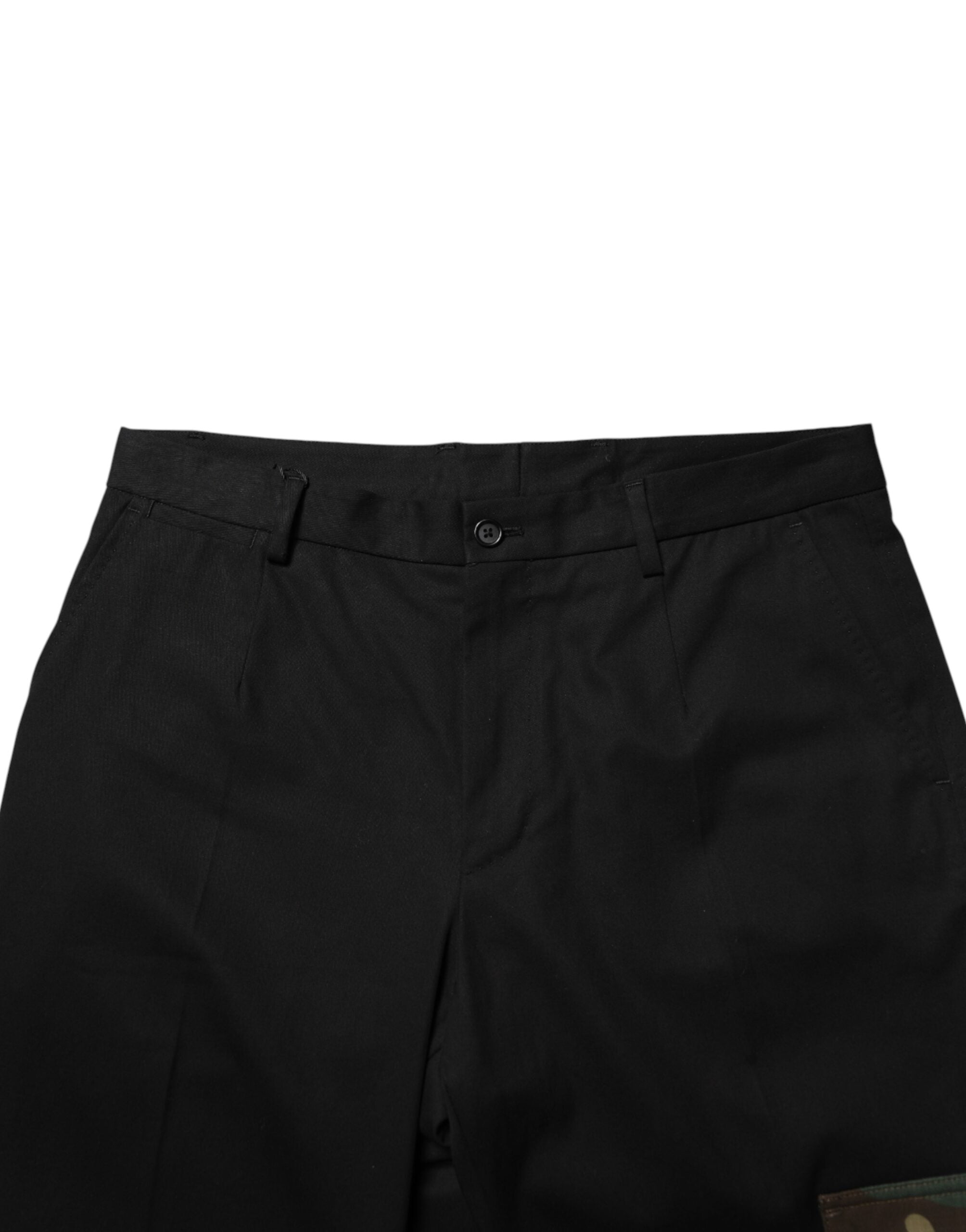 Dolce & Gabbana Black Cotton Cargo-Style Skinny Trousers-5