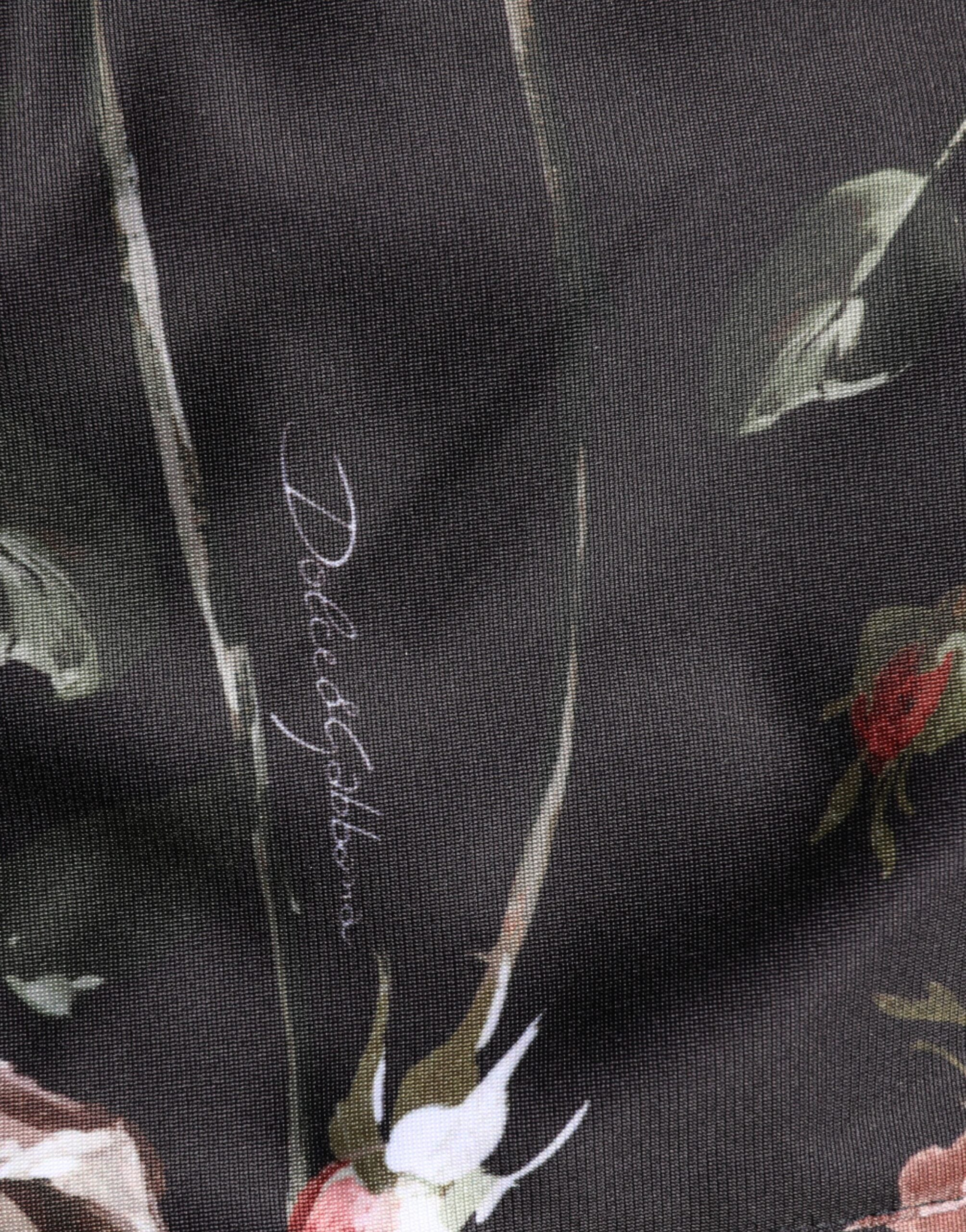 Dolce & Gabbana Black Floral Straight-Leg Chinos-6