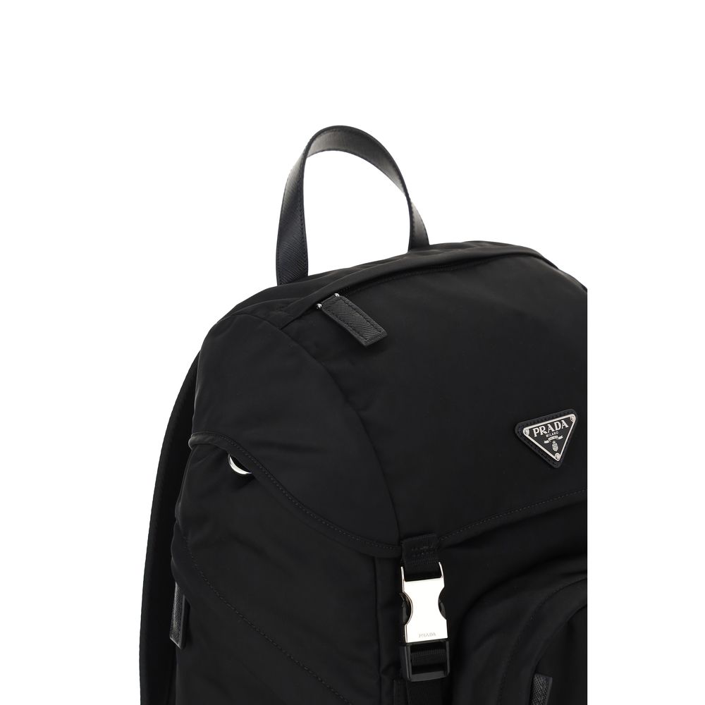 Prada Schwarzer Nylon-Rucksack-4