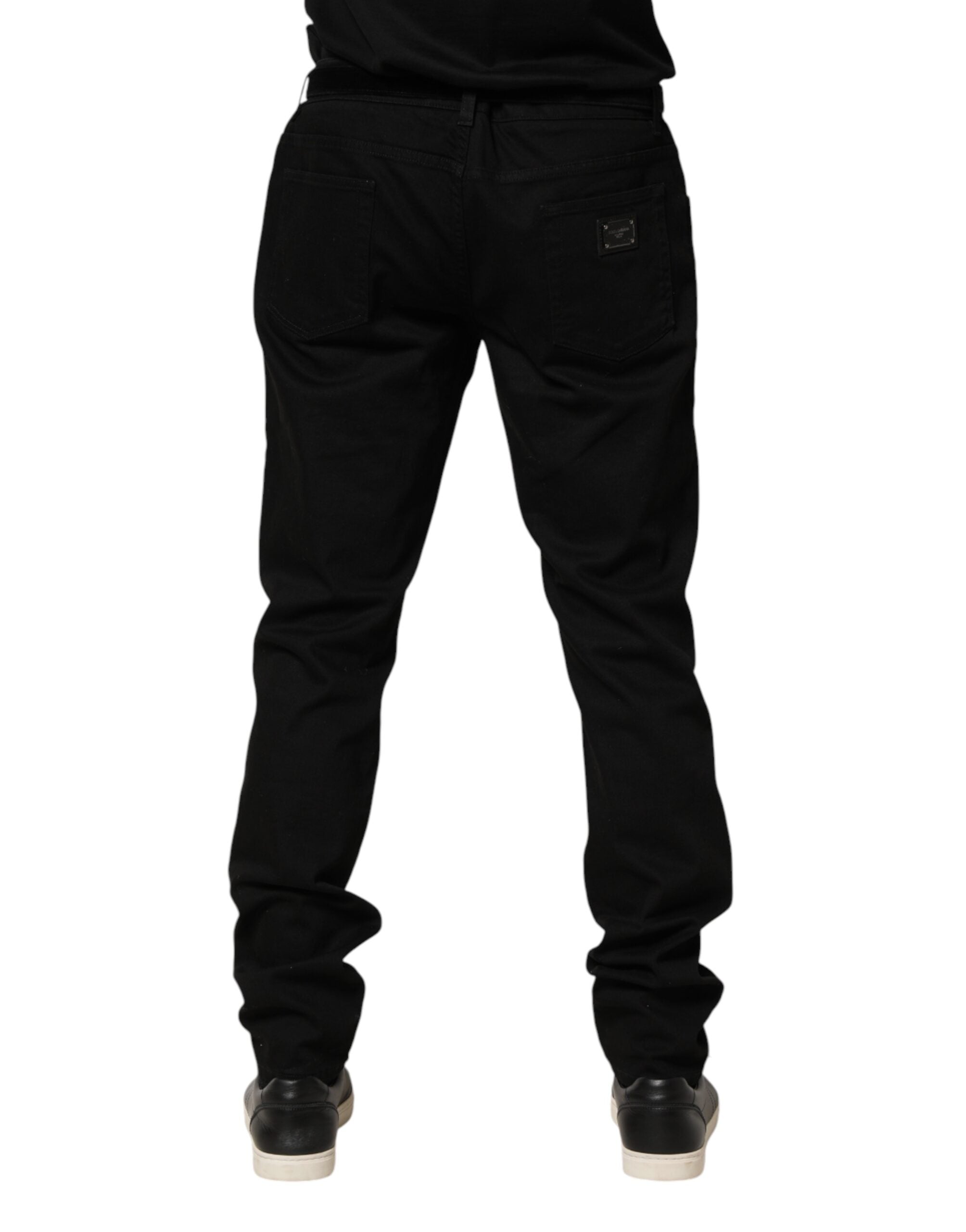 Dolce & Gabbana Men's Black Holy Heart Skinny Jeans-4