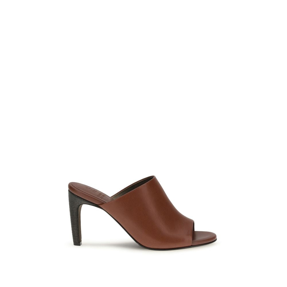 Brunello Cucinelli Brown Bos Taurus Calfskin Sandals-1