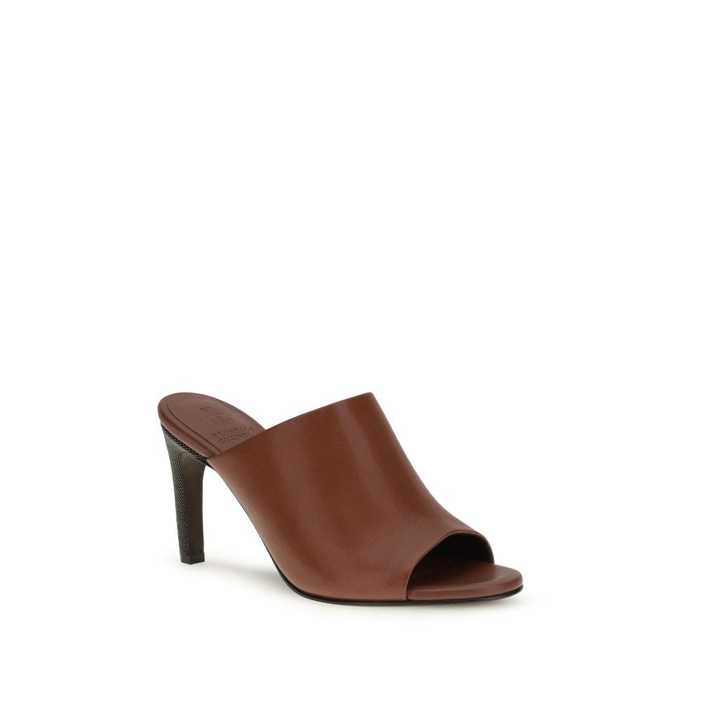 Brunello Cucinelli Brown Bos Taurus Calfskin Sandals-2