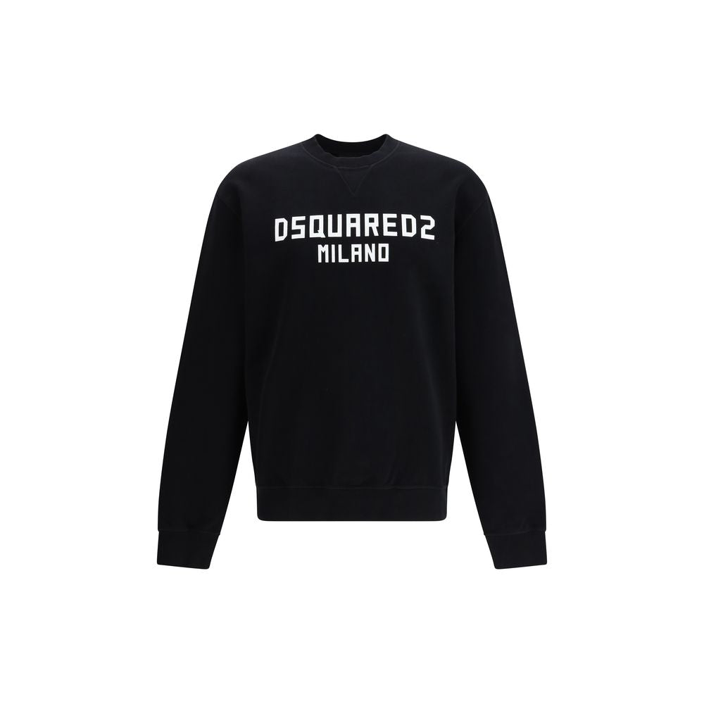 Dsquared² Schwarzer Baumwoll-Sweatshirt-1