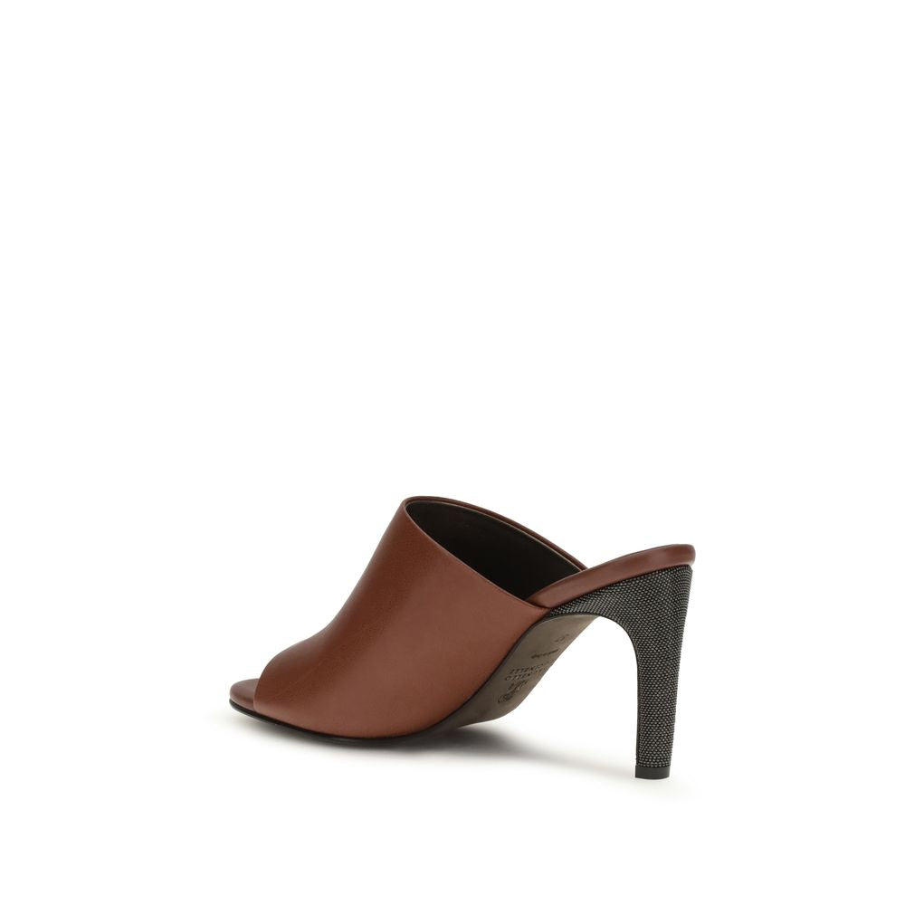 Brunello Cucinelli Brown Bos Taurus Calfskin Sandals-3