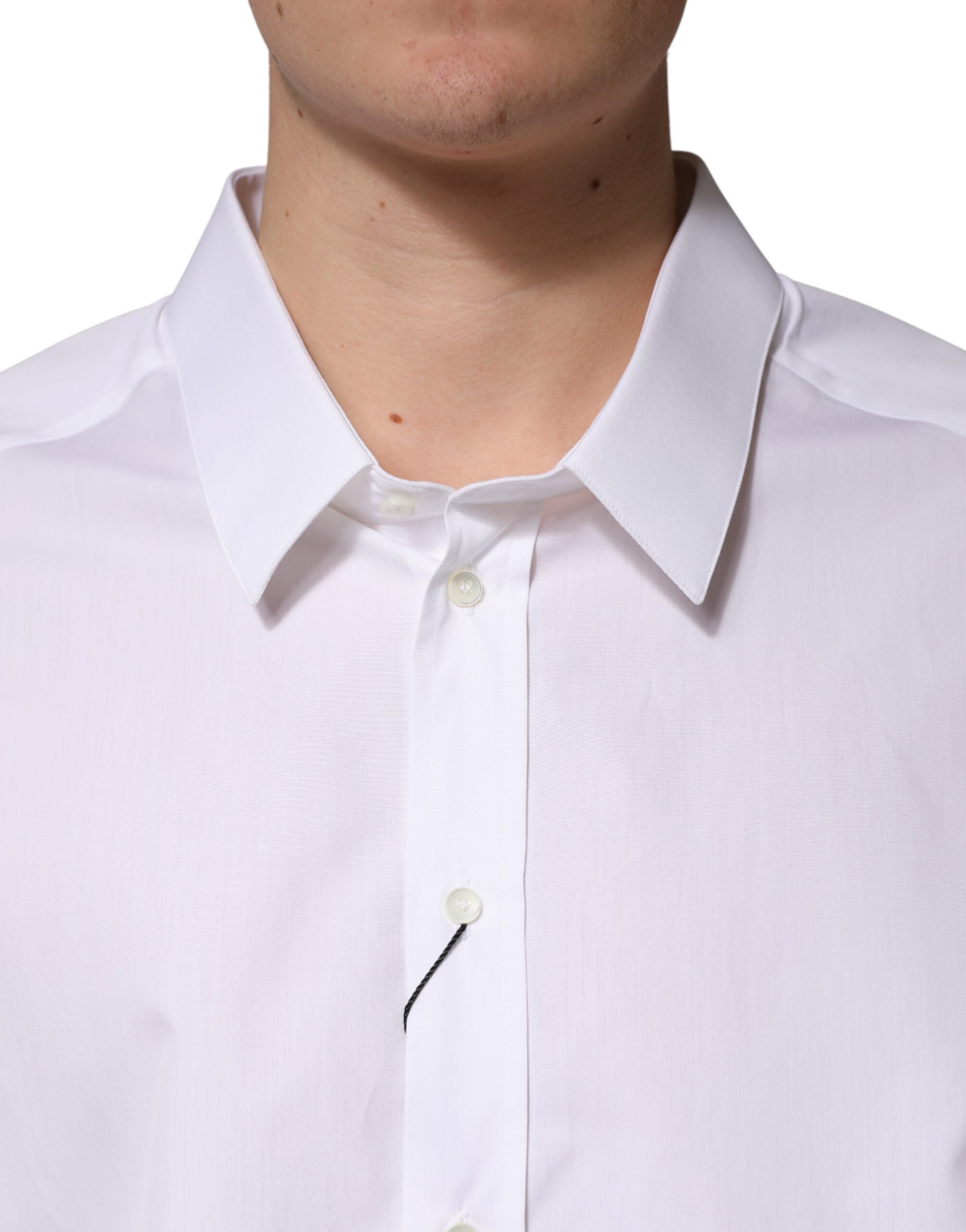 Dolce & Gabbana Weißes SARTORIA Hemd aus Baumwolle mit Kragen-5