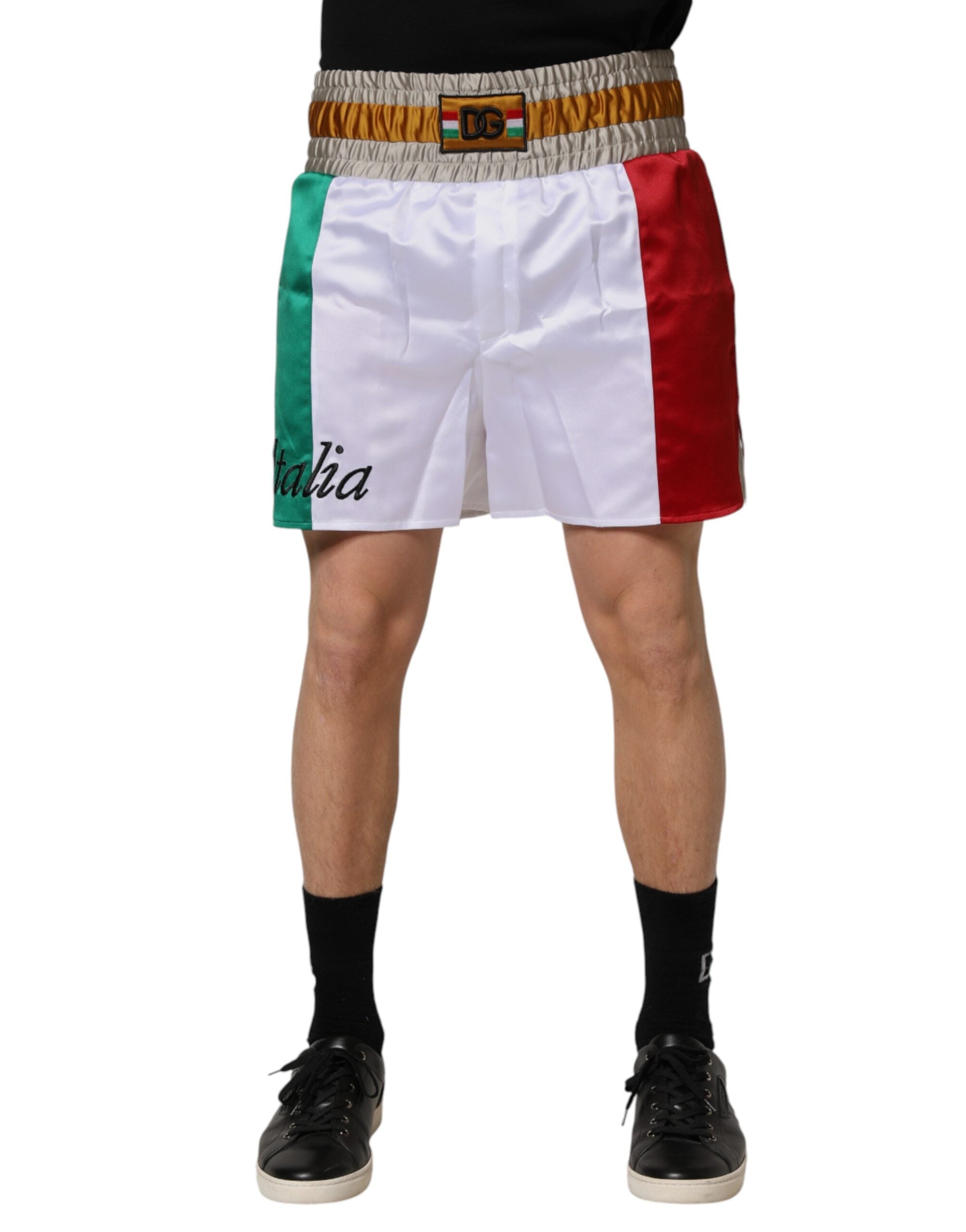 Dolce & Gabbana Multicolor Polyester Bermuda Shorts, Made in Italy-1