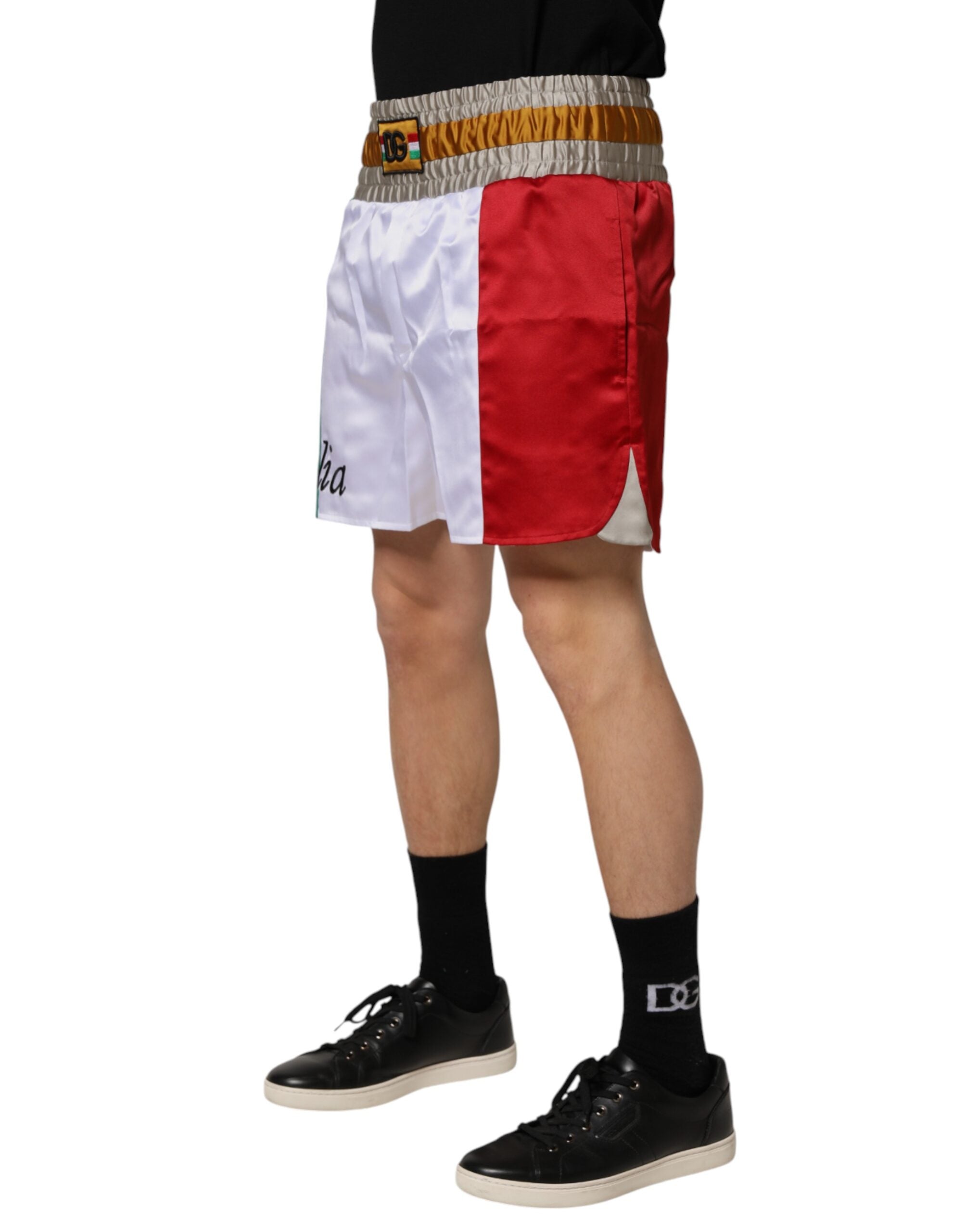 Dolce & Gabbana Multicolor Polyester Bermuda Shorts, Made in Italy-3
