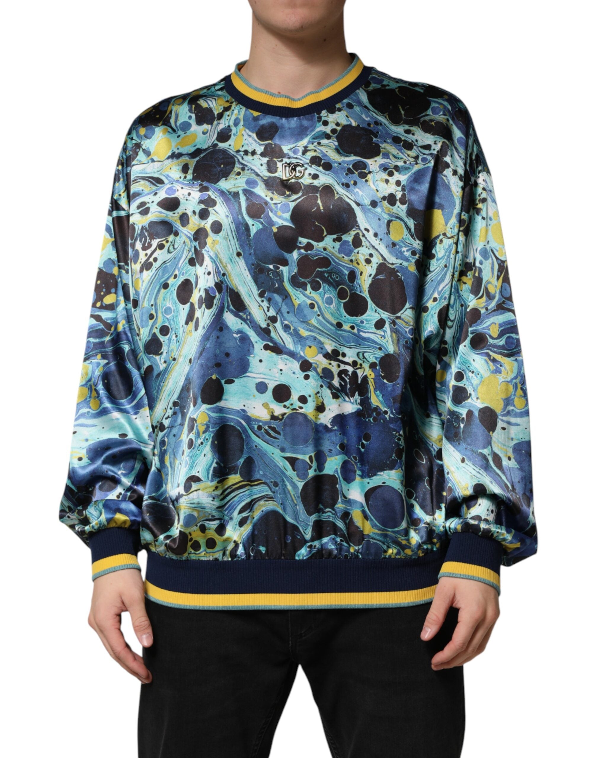 Dolce & Gabbana Multicolor Marble-Look Sweater-1