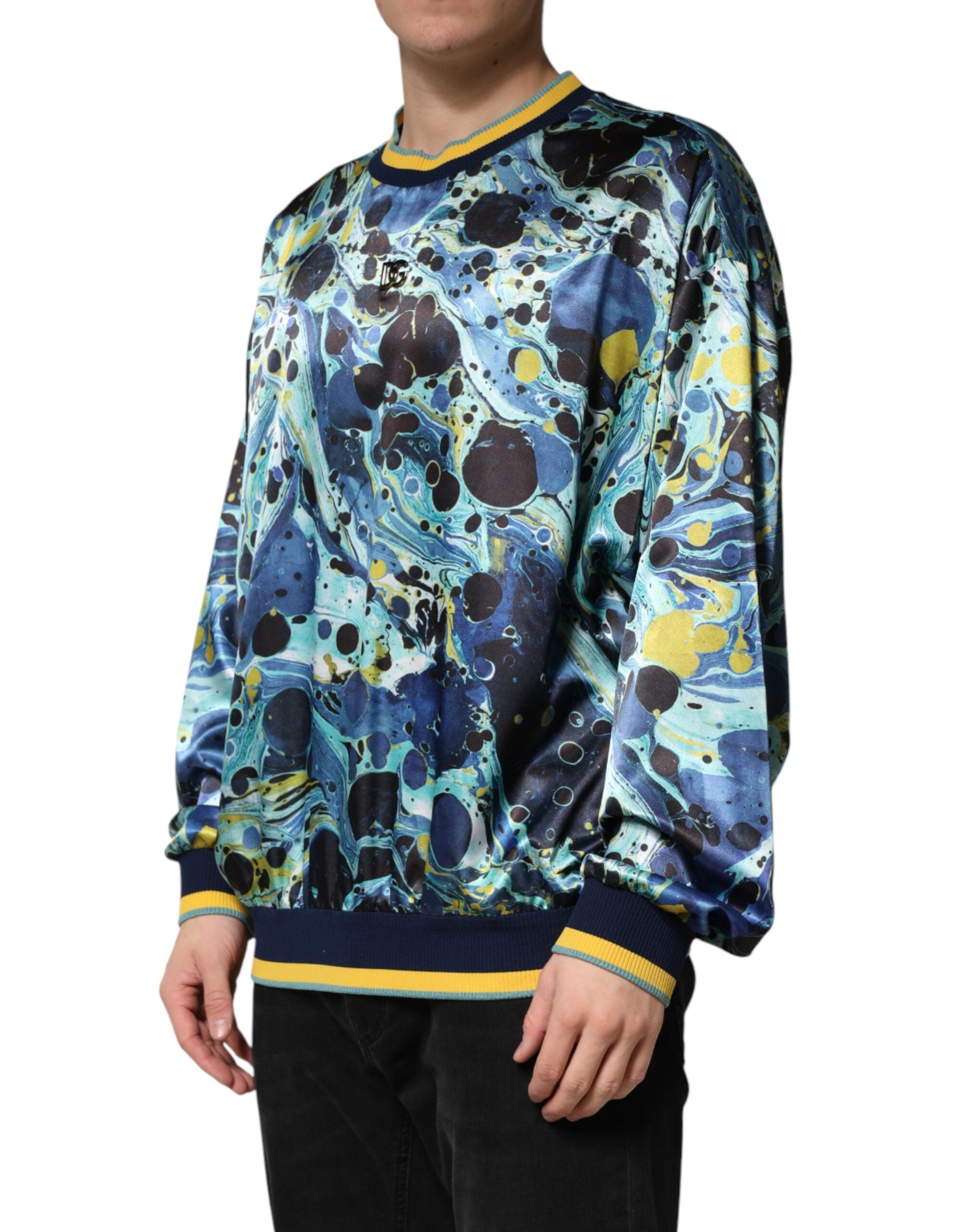 Dolce & Gabbana Multicolor Marble-Look Sweater-3