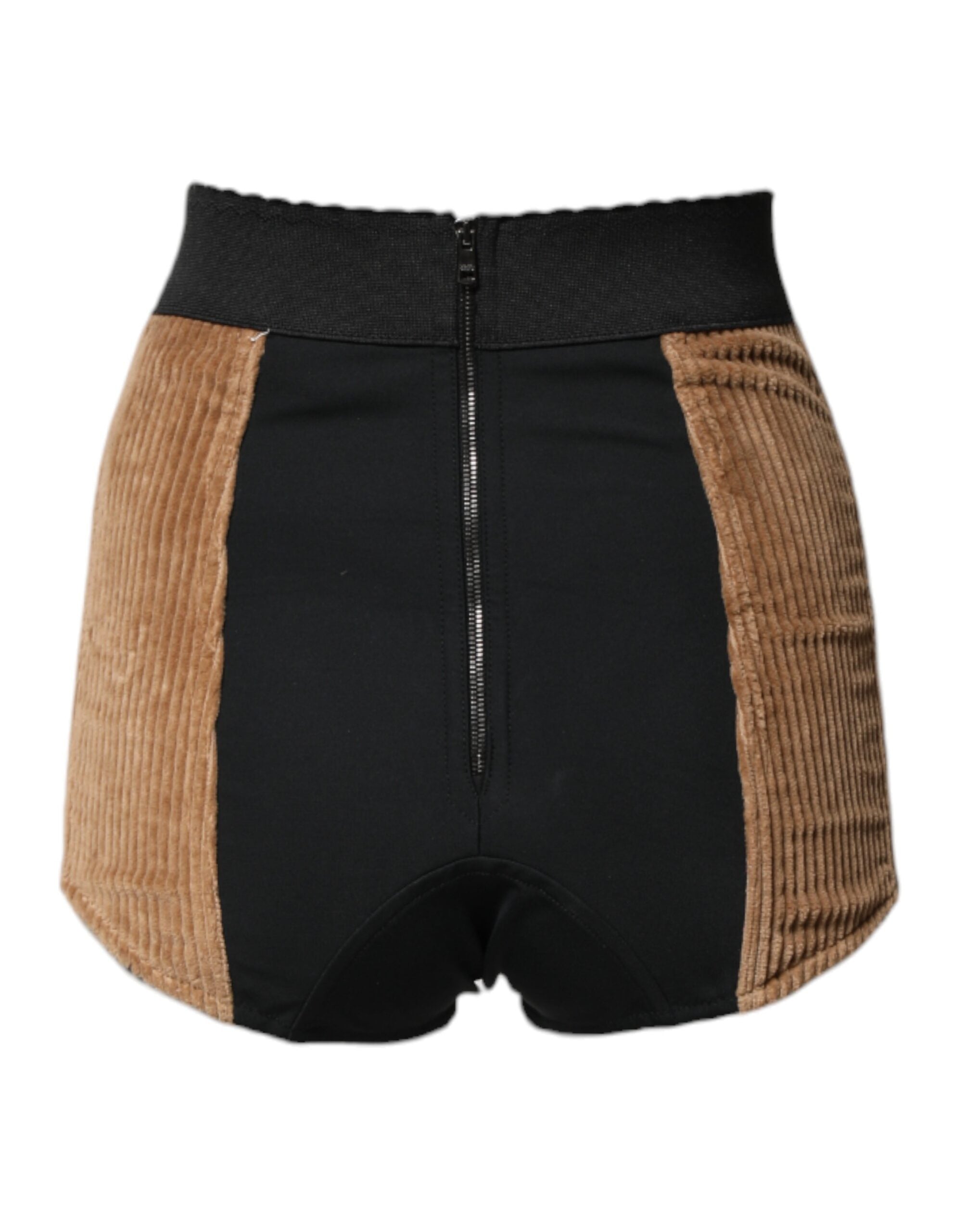 Dolce & Gabbana Brown High-Waisted Cotton Hotpants-3