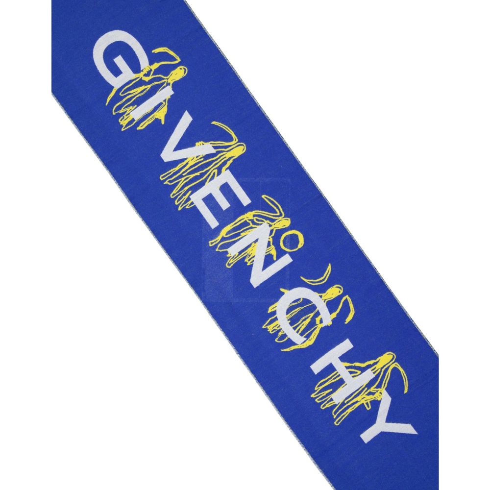 Givenchy Blauer Seidenschal-3