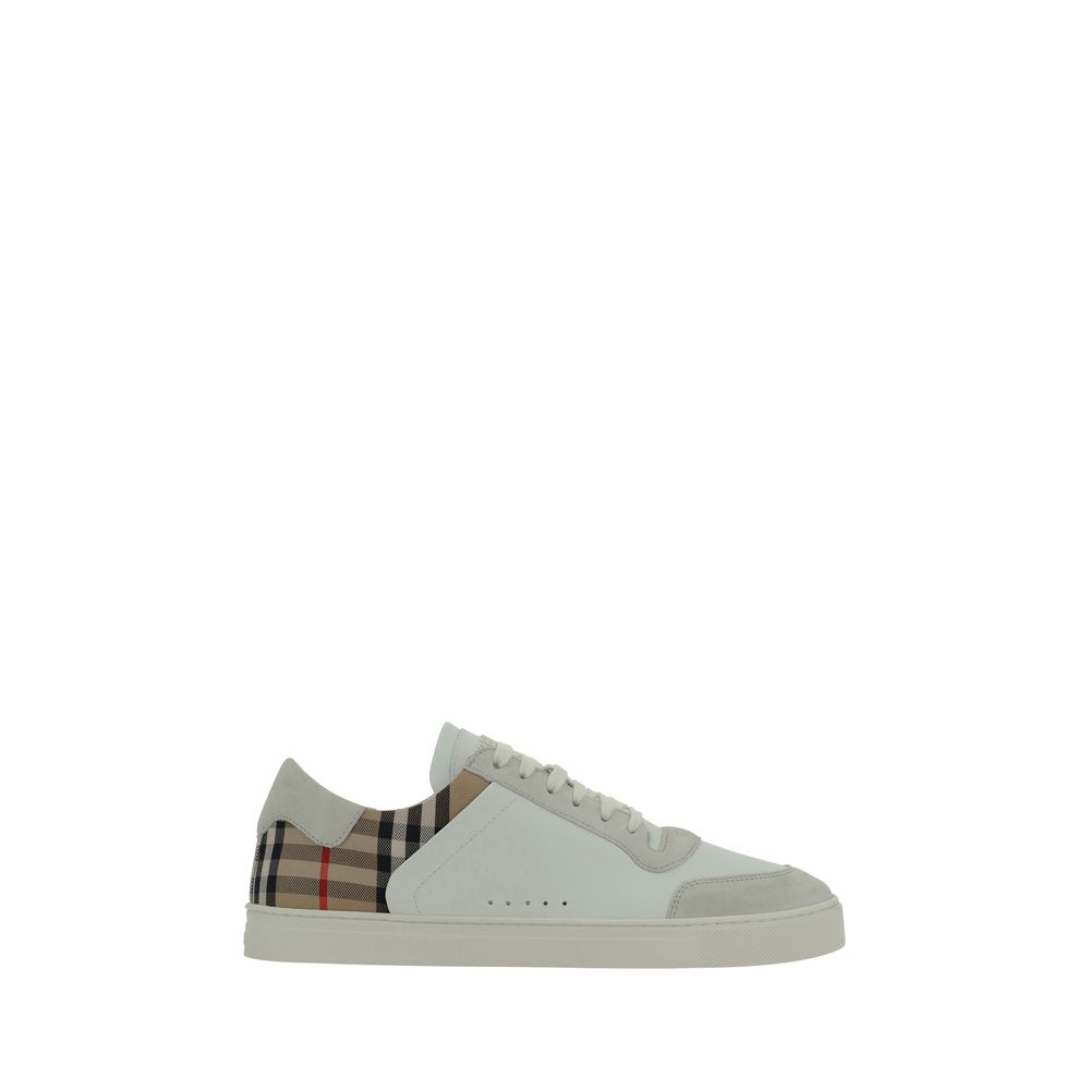 Burberry Weiße Low-Top-Sneaker aus Gummi-1