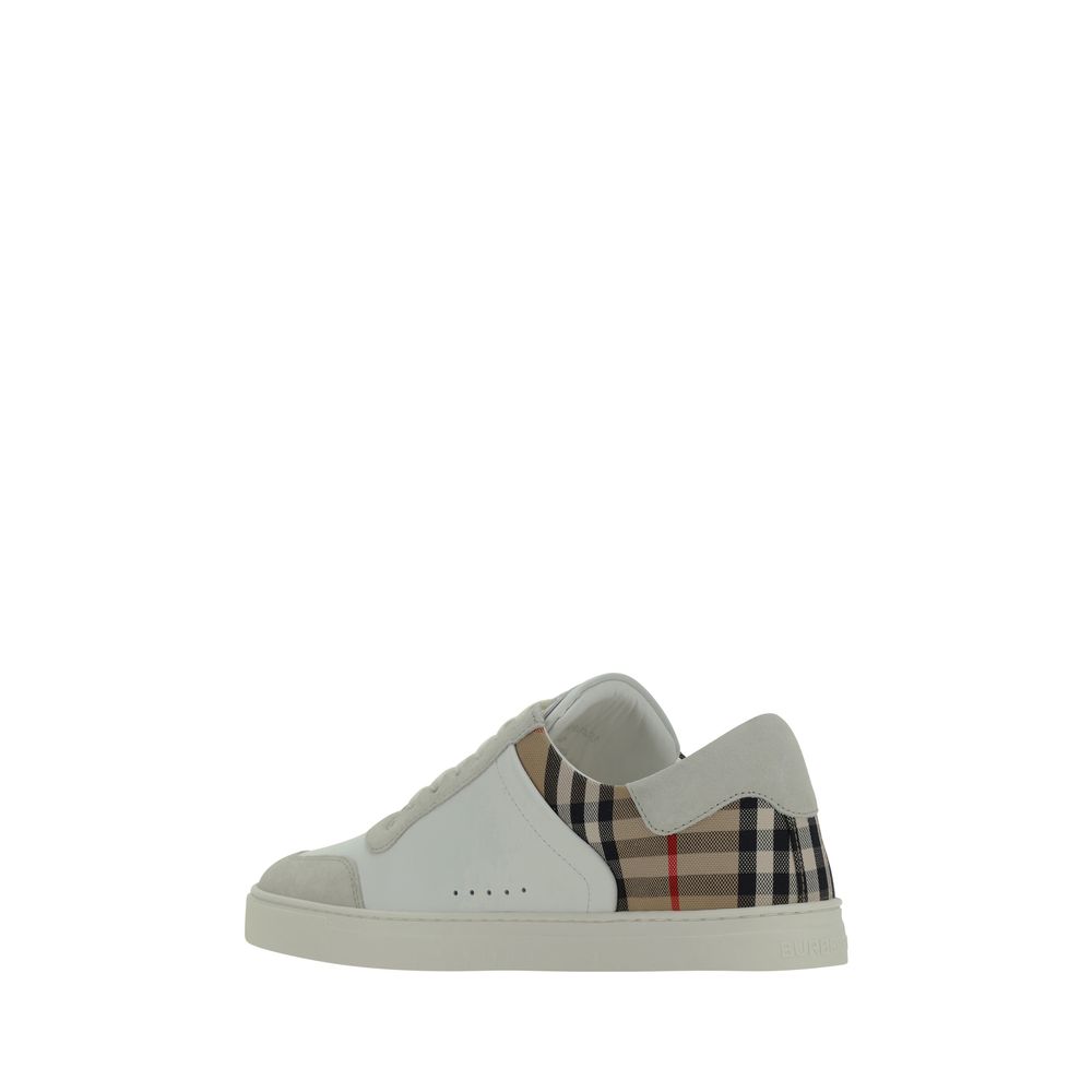 Burberry Weiße Low-Top-Sneaker aus Gummi-3