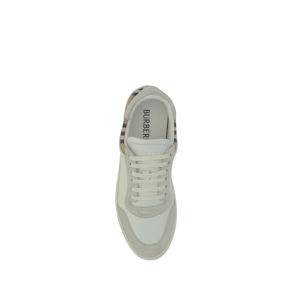 Burberry Weiße Low-Top-Sneaker aus Gummi-4
