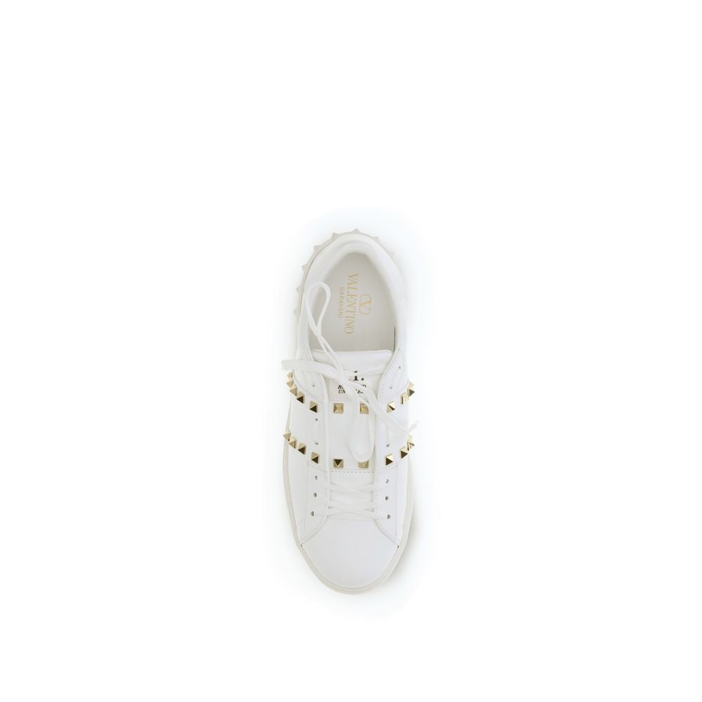 Valentino Garavani Weiße Low-Top-Sneaker aus Kalbsleder Bos Taurus-4