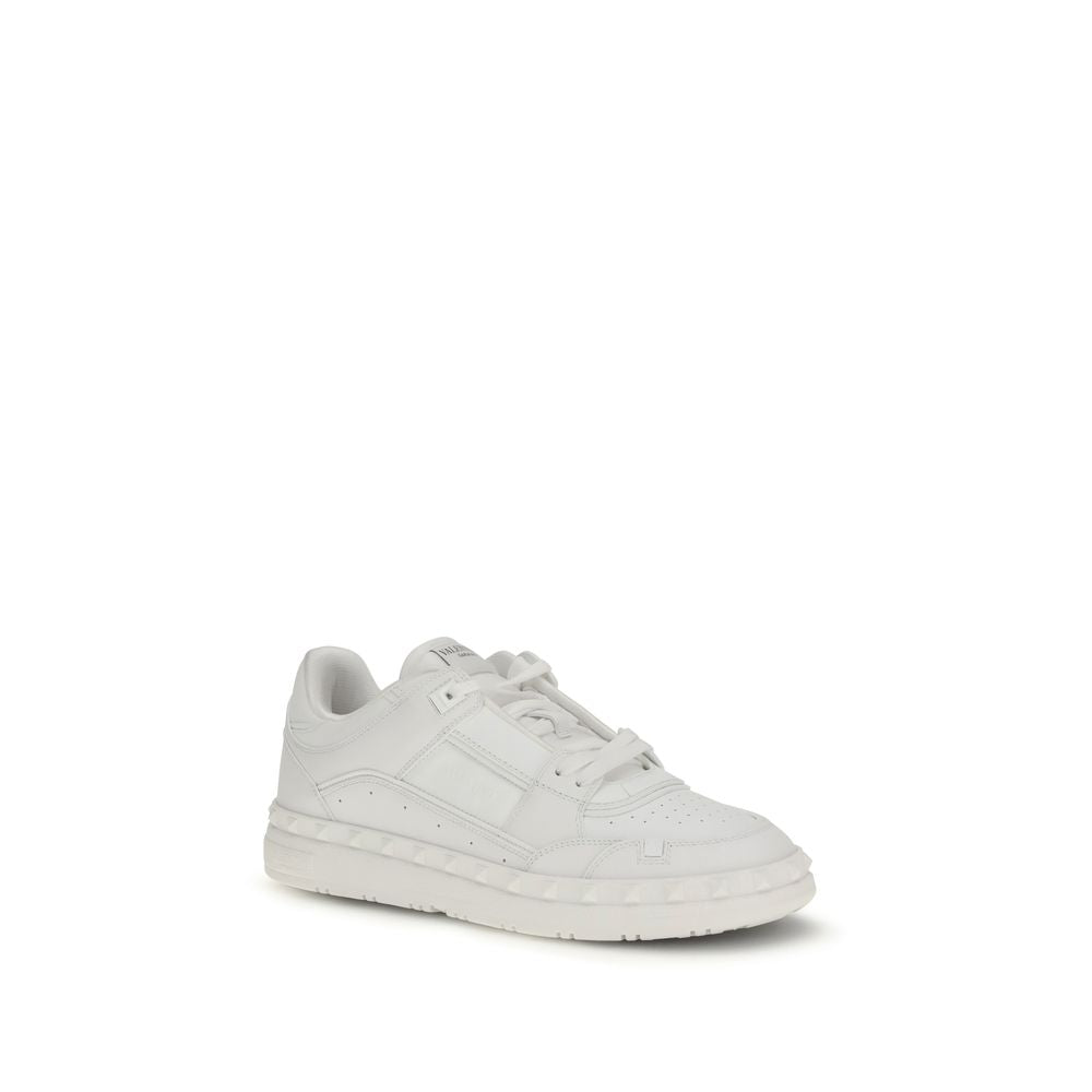 Valentino Garavani White Low-Top Calfskin Sneakers Bos Taurus-2