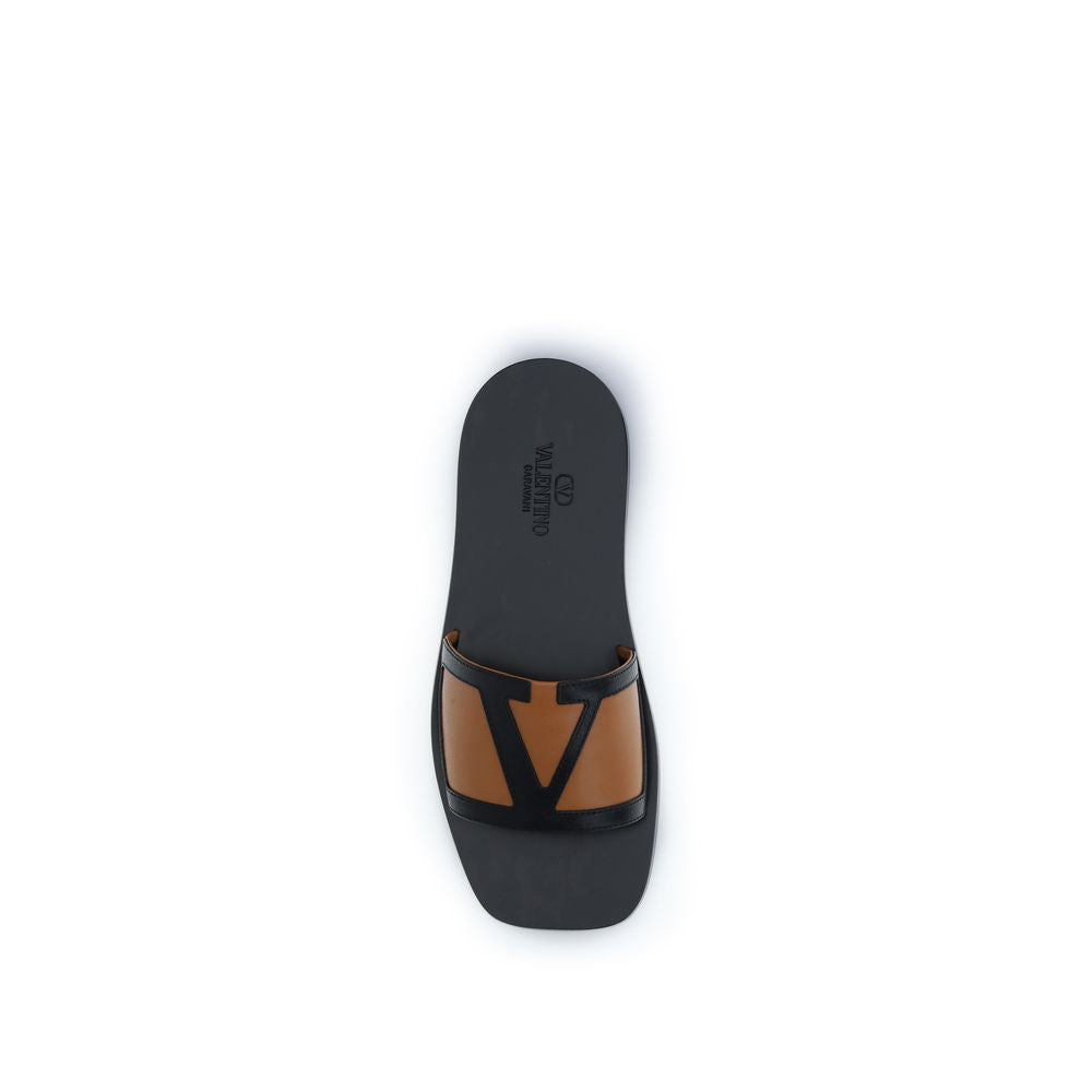 Valentino Garavani Black Bos Taurus Calfskin Sandals-4