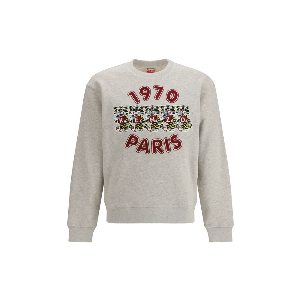 Kenzo Grey Cotton Sweatshirt-1