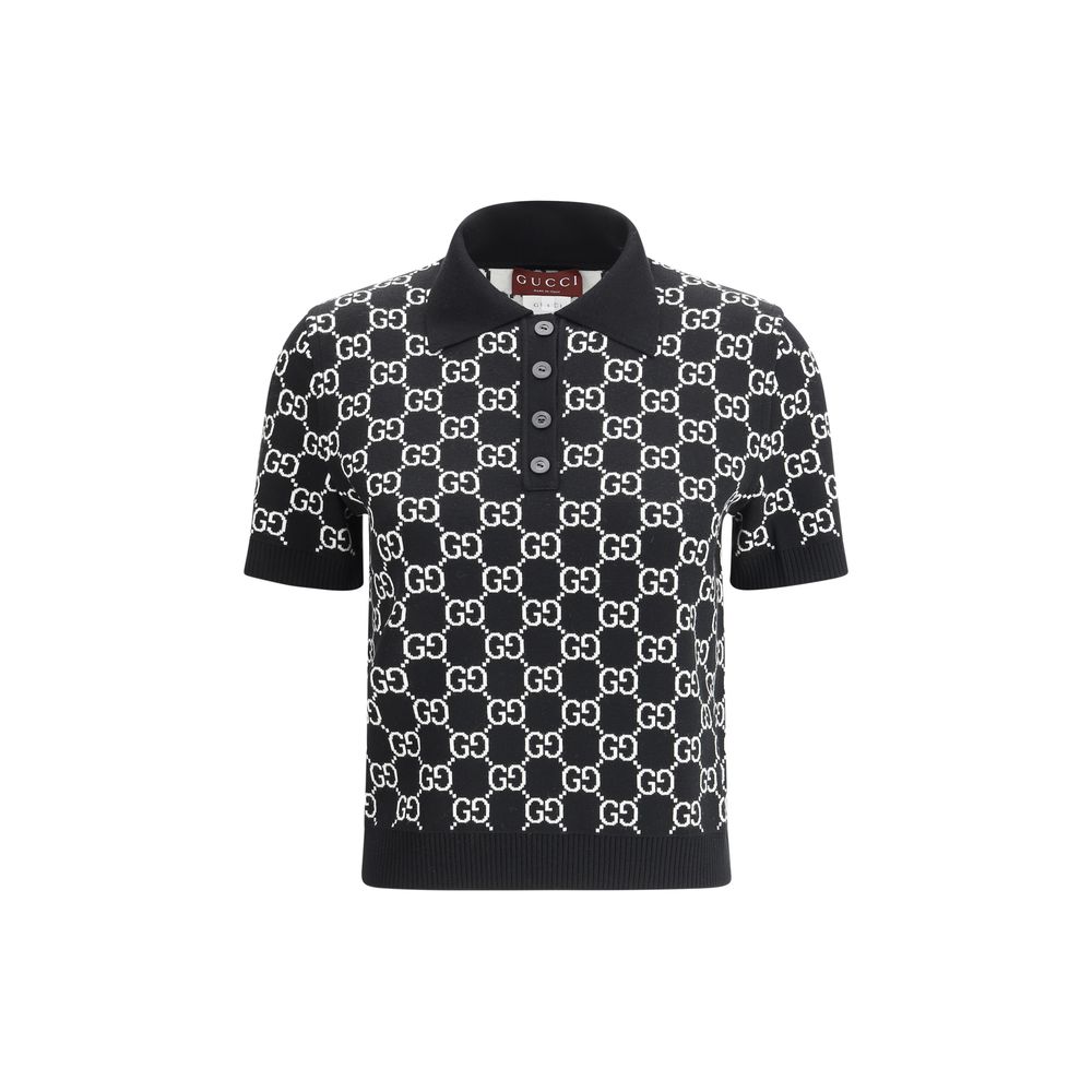 Gucci Schwarzes Wollmuster-Hemd-1