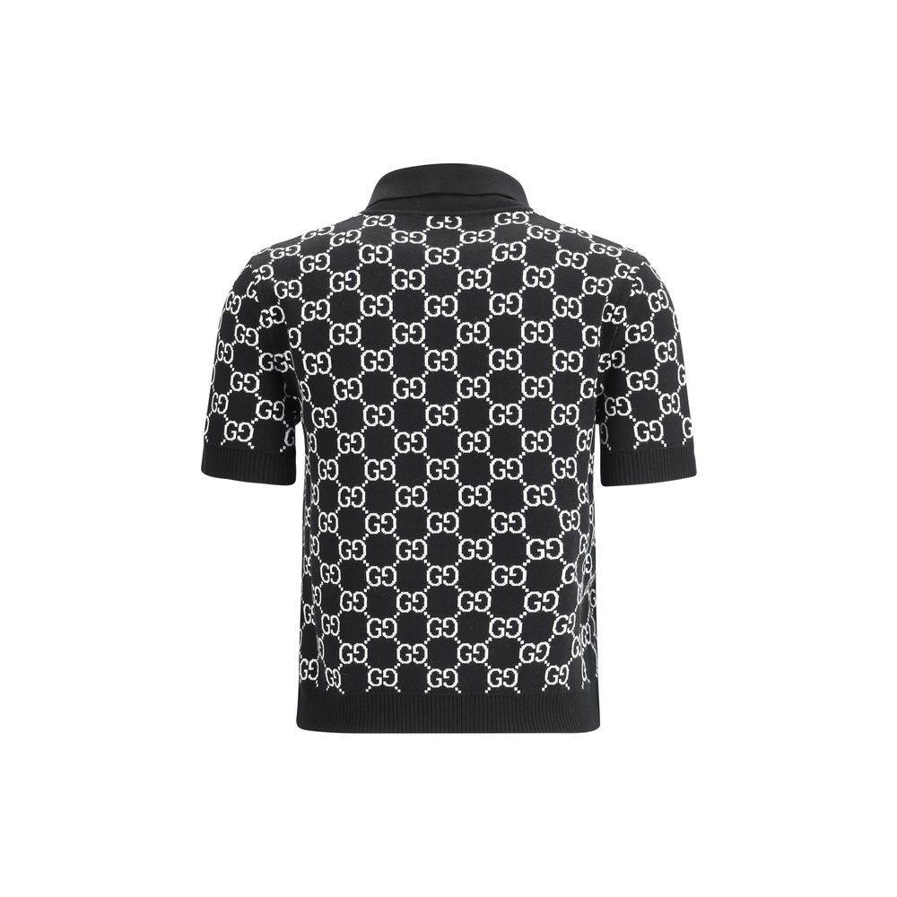 Gucci Schwarzes Wollmuster-Hemd-2