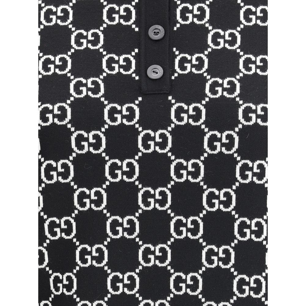 Gucci Schwarzes Wollmuster-Hemd-3