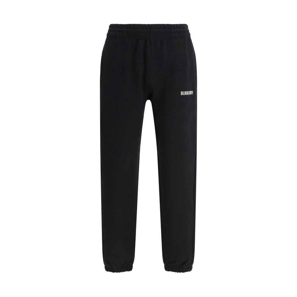 Burberry Black Cotton Jogging Pants (Tracksuit Bottoms)-1