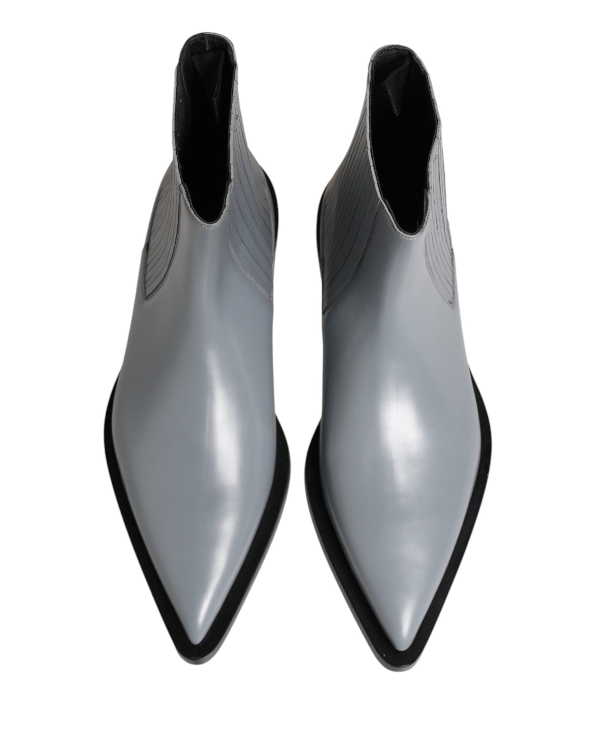Dolce & Gabbana Hellgraue Chelsea Ankle Boots-4