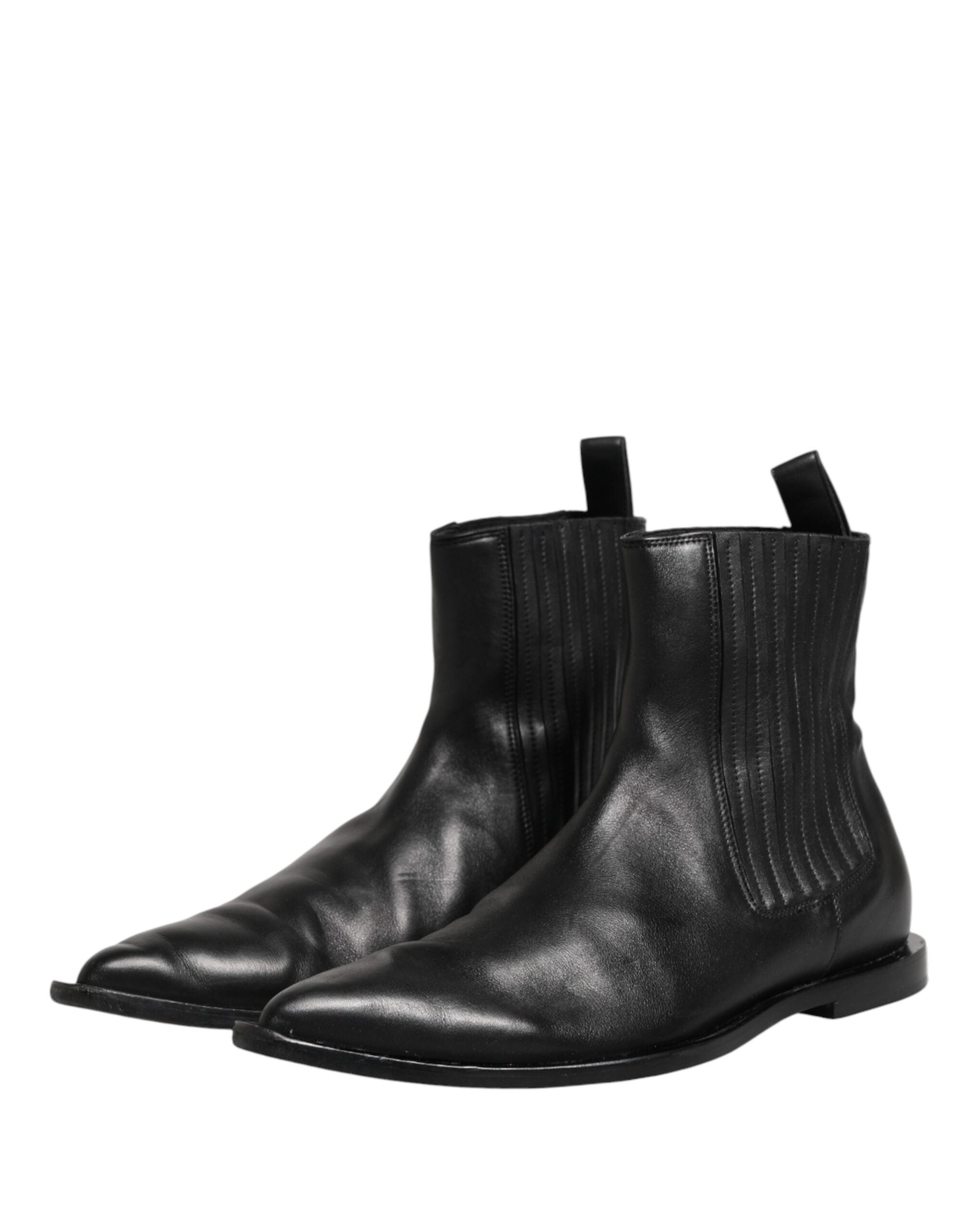 Dolce & Gabbana Men's Black Chelsea Ankle Boots Shoes-4