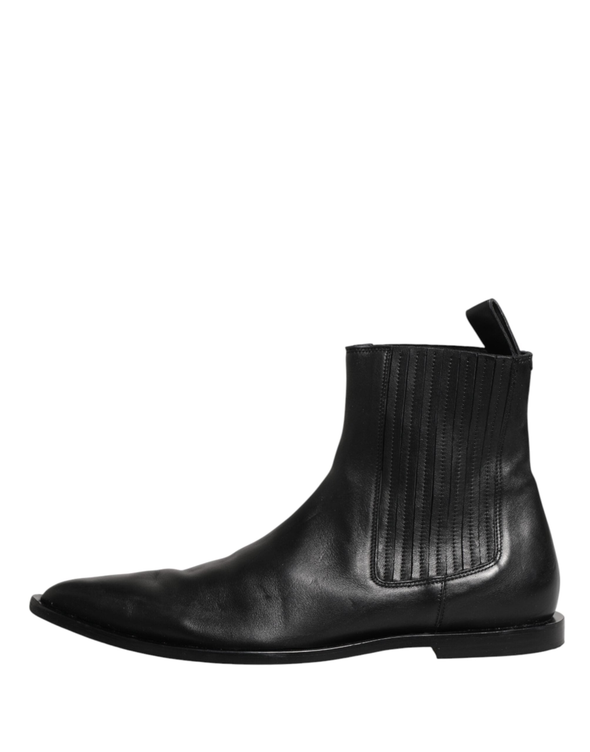 Dolce & Gabbana Men's Black Chelsea Ankle Boots Shoes-6