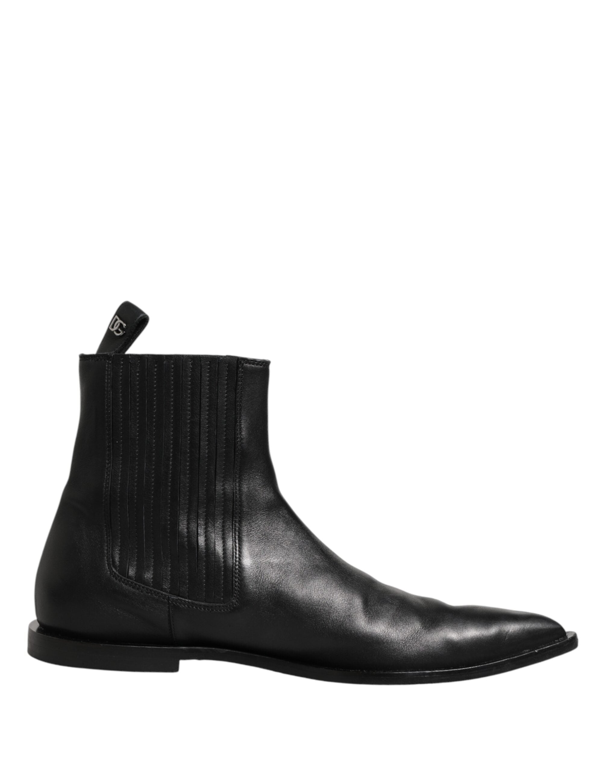 Dolce & Gabbana Men's Black Chelsea Ankle Boots Shoes-2