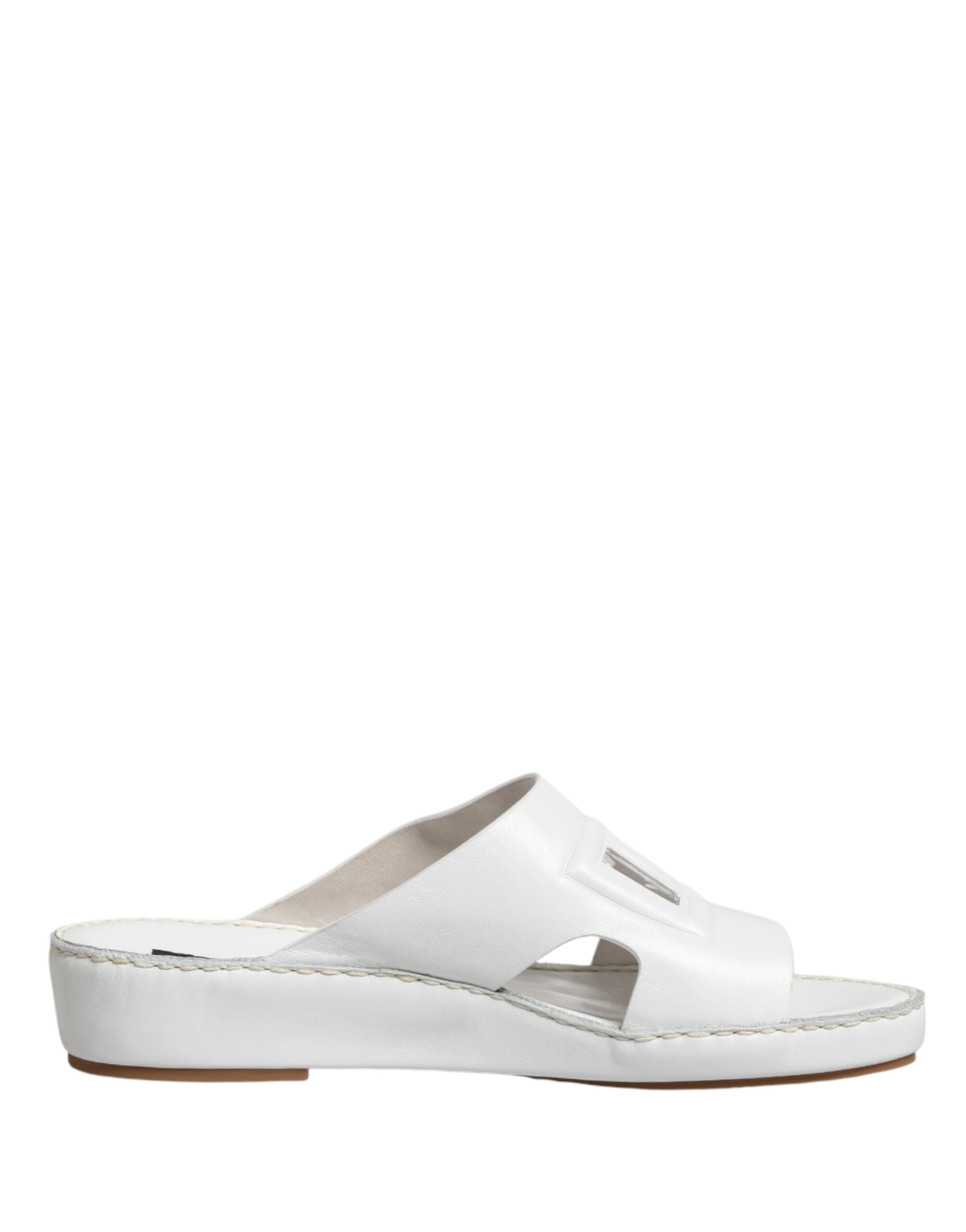 Dolce & Gabbana Weiße DG Cutout Slides Hausschuhe Ballerinas-2