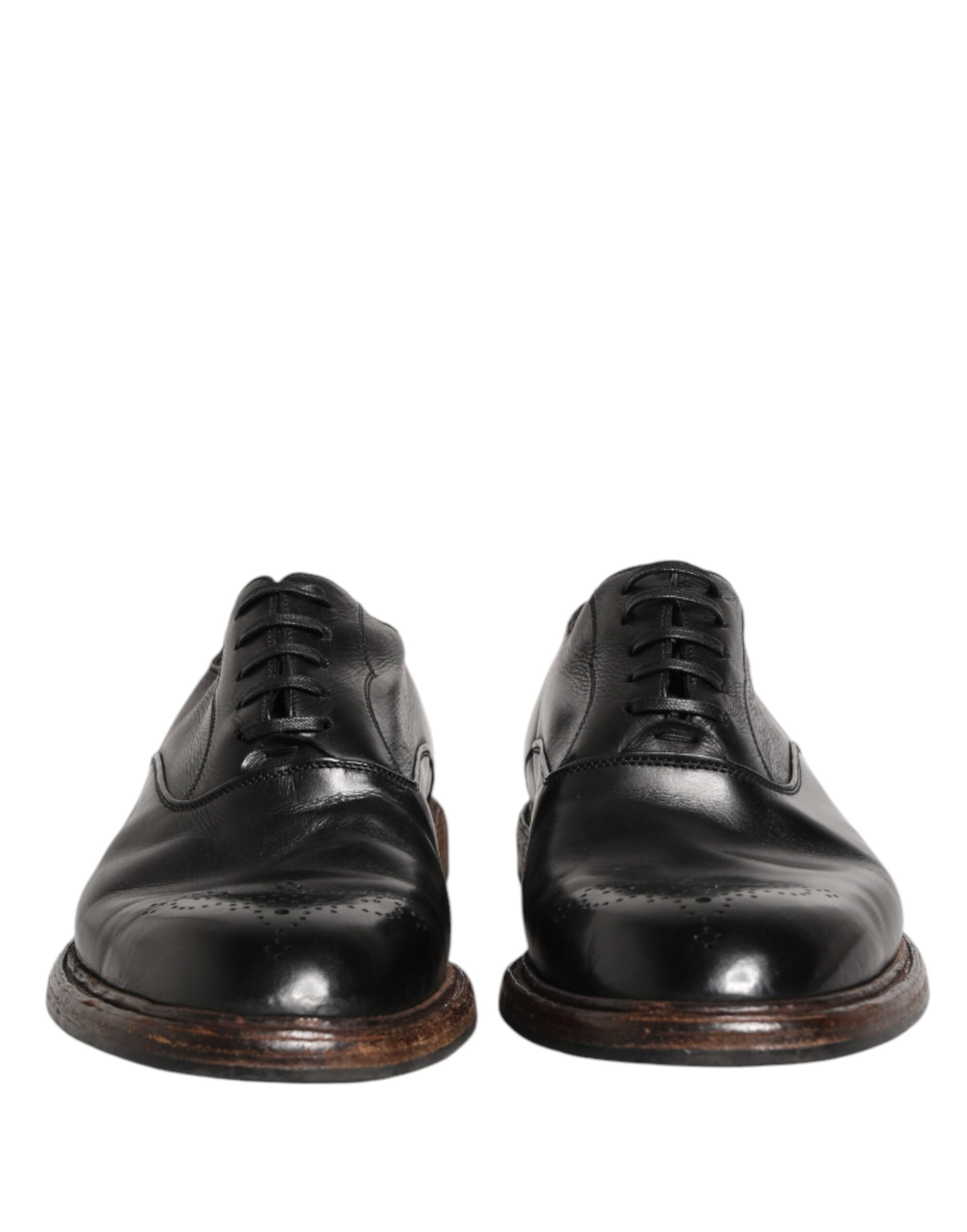 Dolce & Gabbana Schwarze Oxford-Schnürschuhe aus Kalbsleder-3