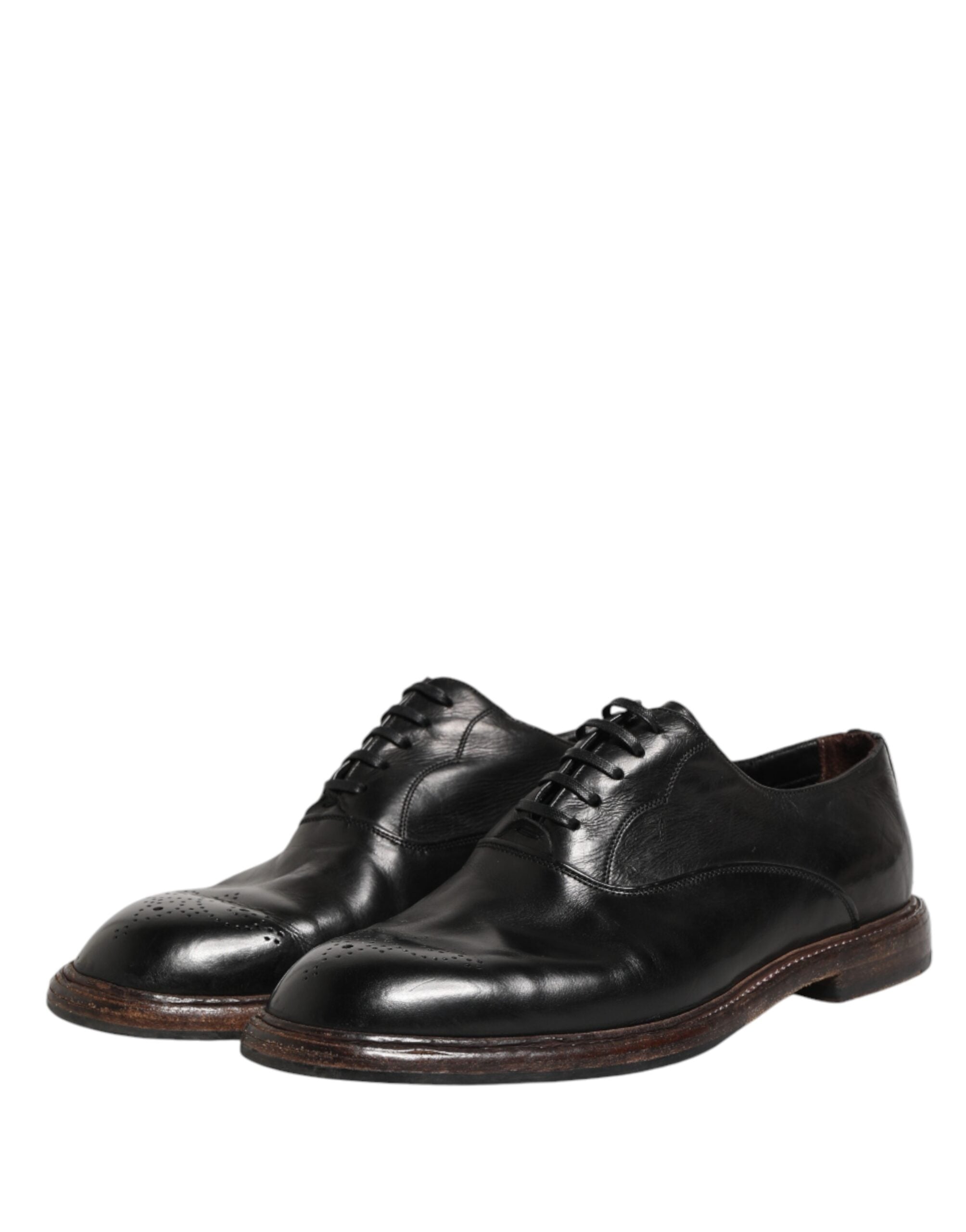 Dolce & Gabbana Schwarze Oxford-Schnürschuhe aus Kalbsleder-5