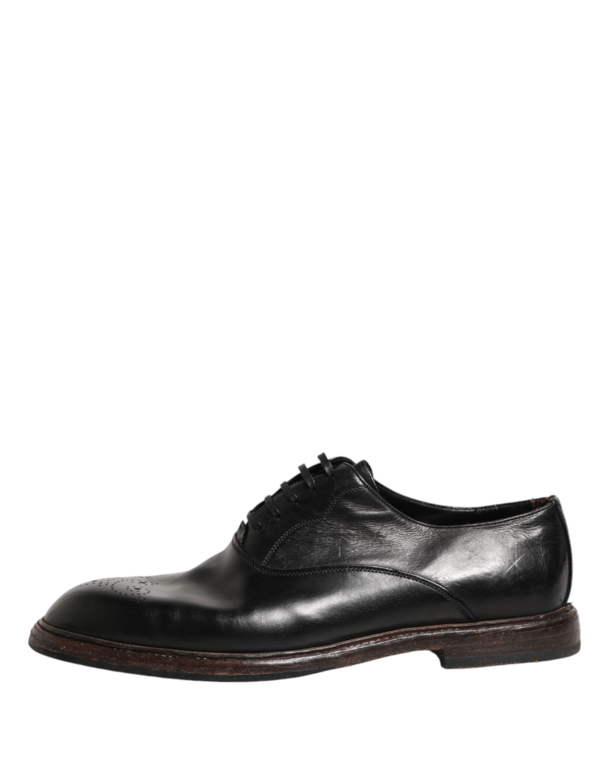 Dolce & Gabbana Schwarze Oxford-Schnürschuhe aus Kalbsleder-7