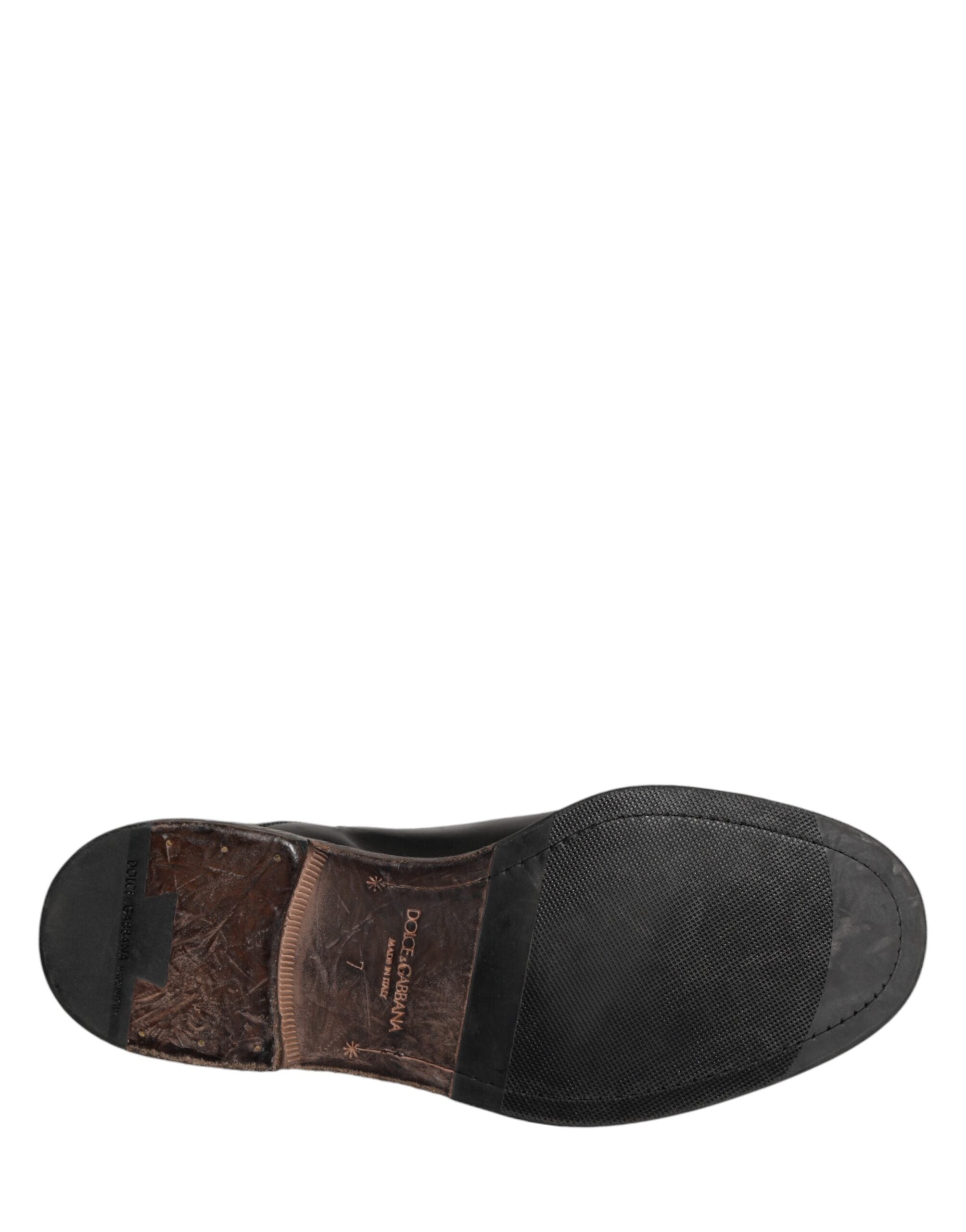 Dolce & Gabbana Schwarze Oxford-Schnürschuhe aus Kalbsleder-8