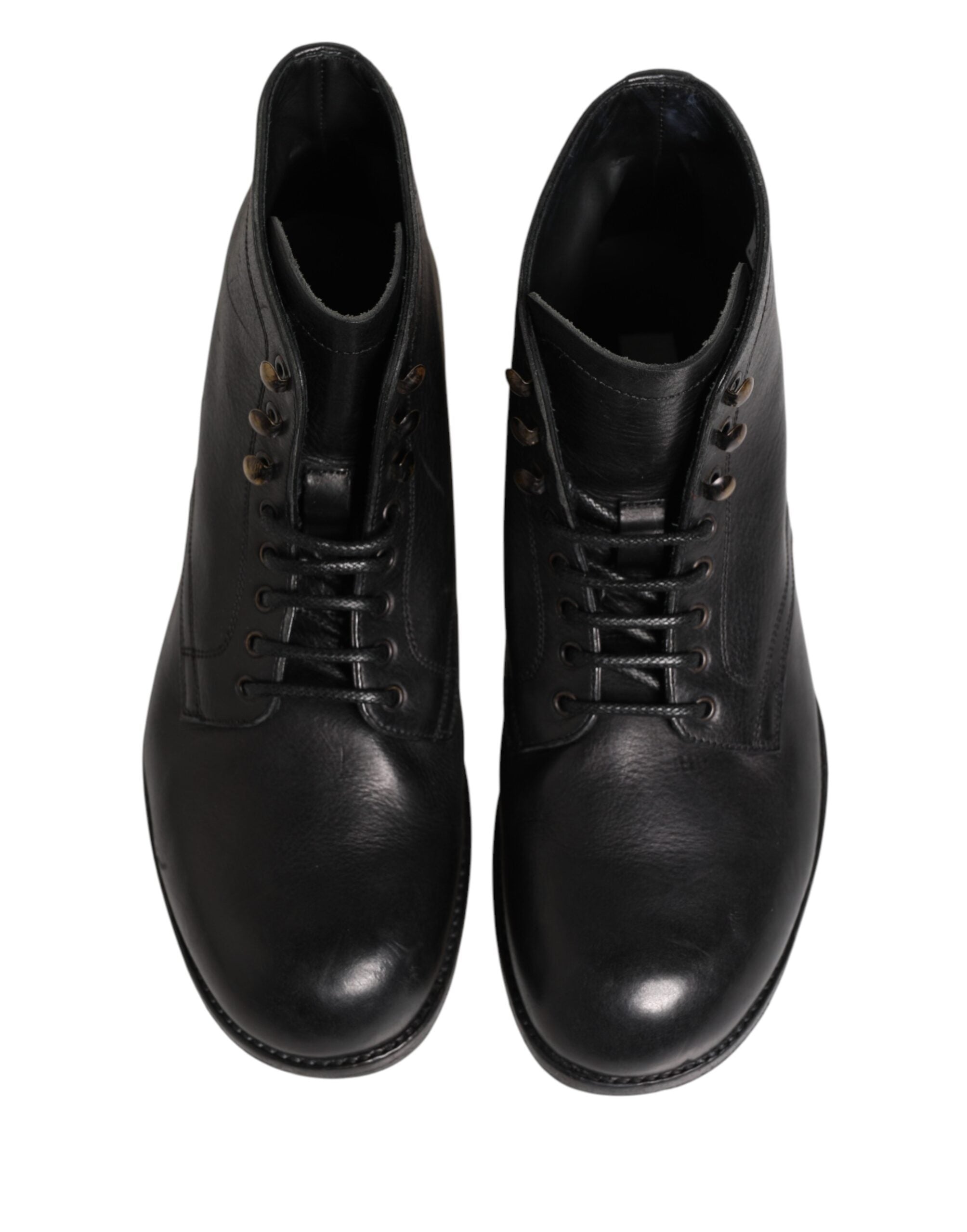 Dolce & Gabbana Schwarze Schnür-Stiefeletten Herren Schuhe-3