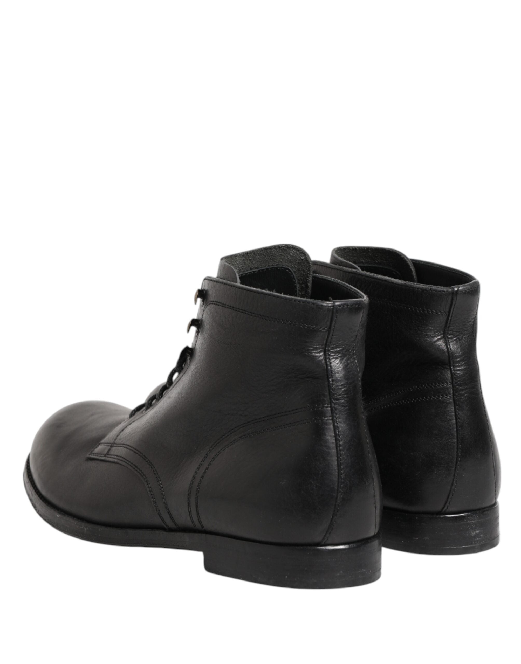 Dolce & Gabbana Schwarze Schnür-Stiefeletten Herren Schuhe-6