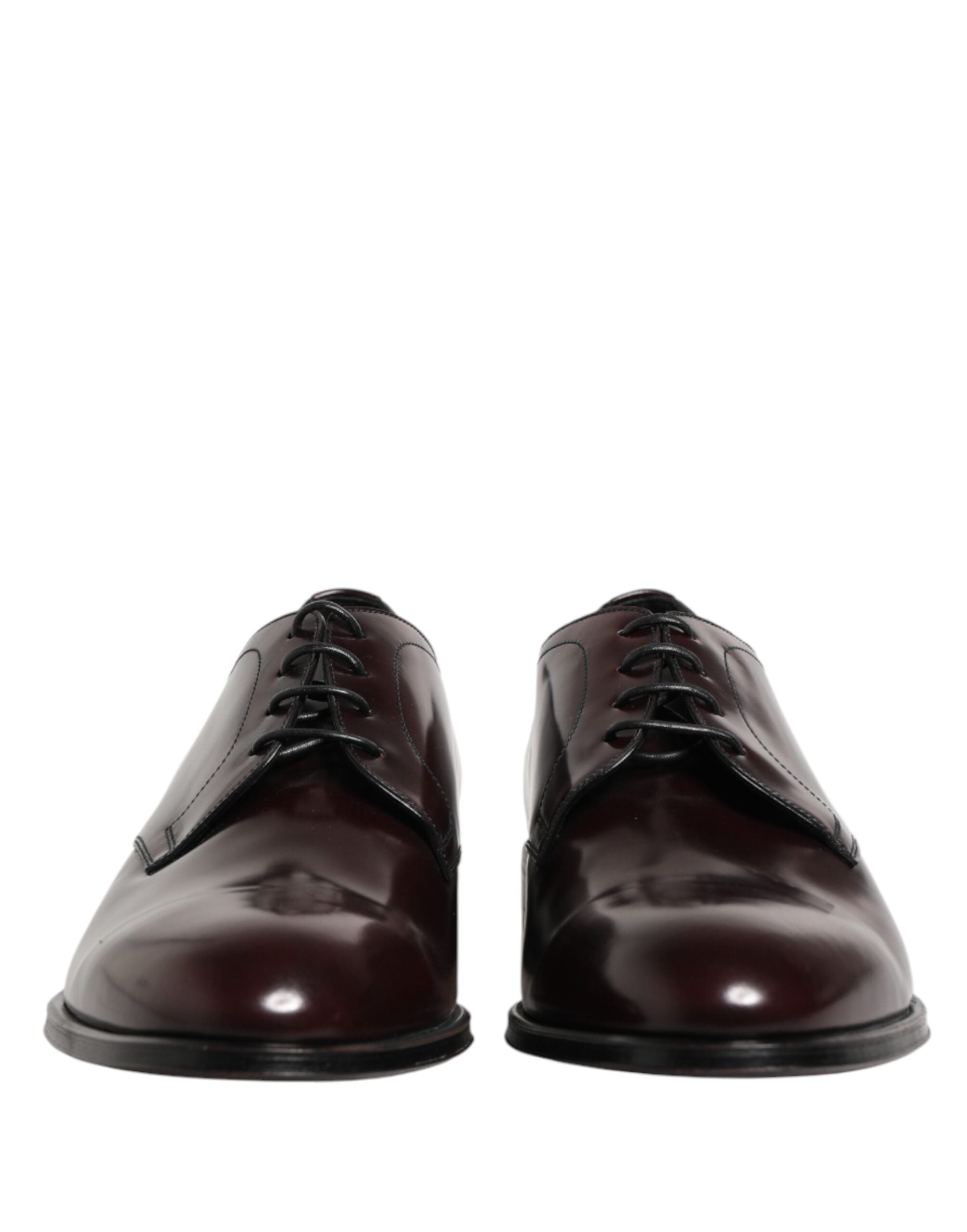 Dolce & Gabbana Men's Black Leather Lace-Up Derbies-3