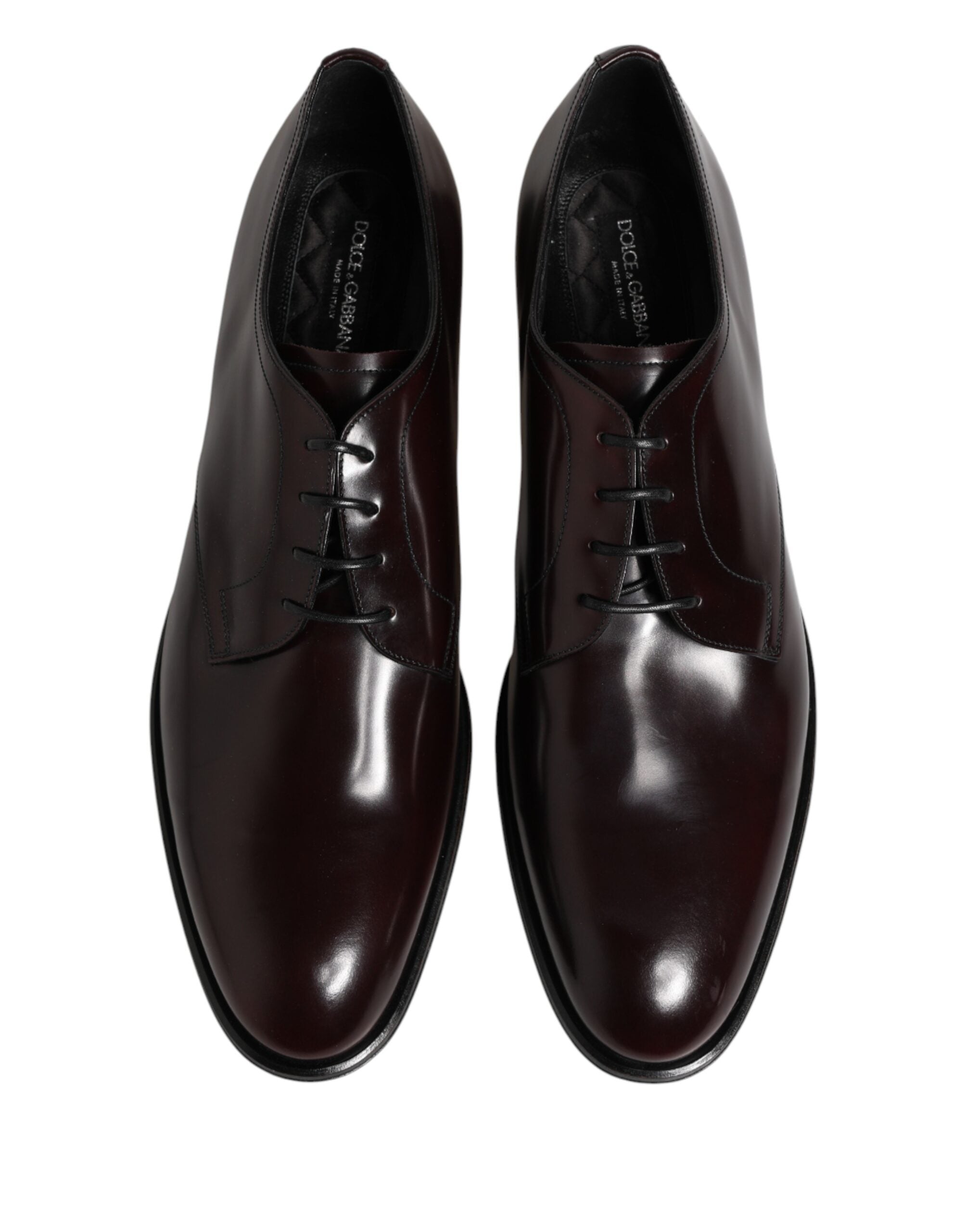 Dolce & Gabbana Men's Black Leather Lace-Up Derbies-4