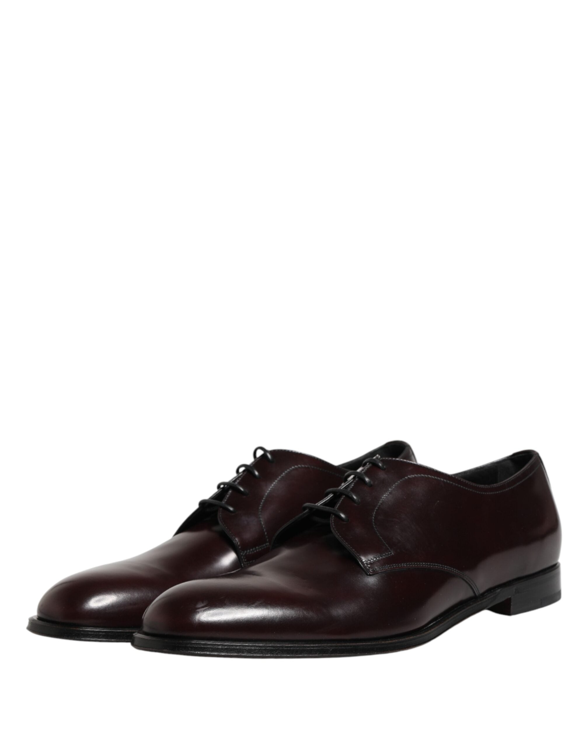 Dolce & Gabbana Men's Black Leather Lace-Up Derbies-5