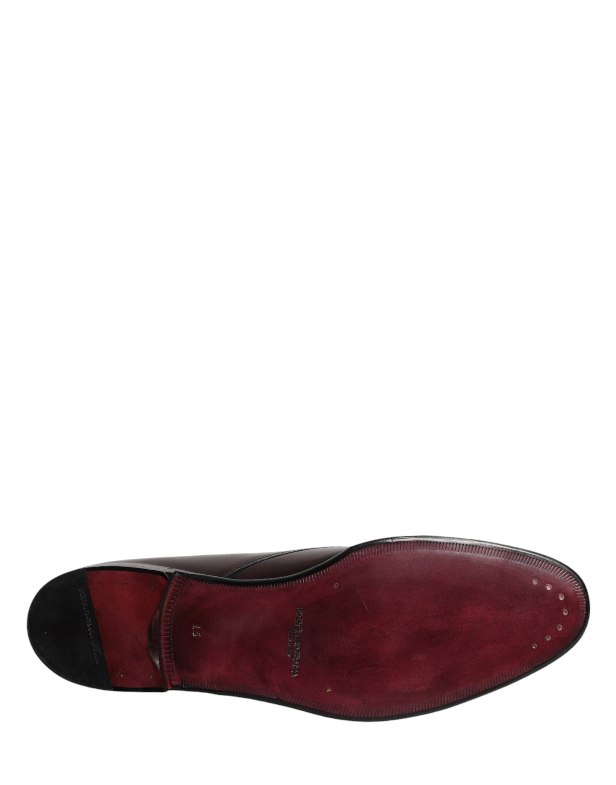 Dolce & Gabbana Men's Black Leather Lace-Up Derbies-8