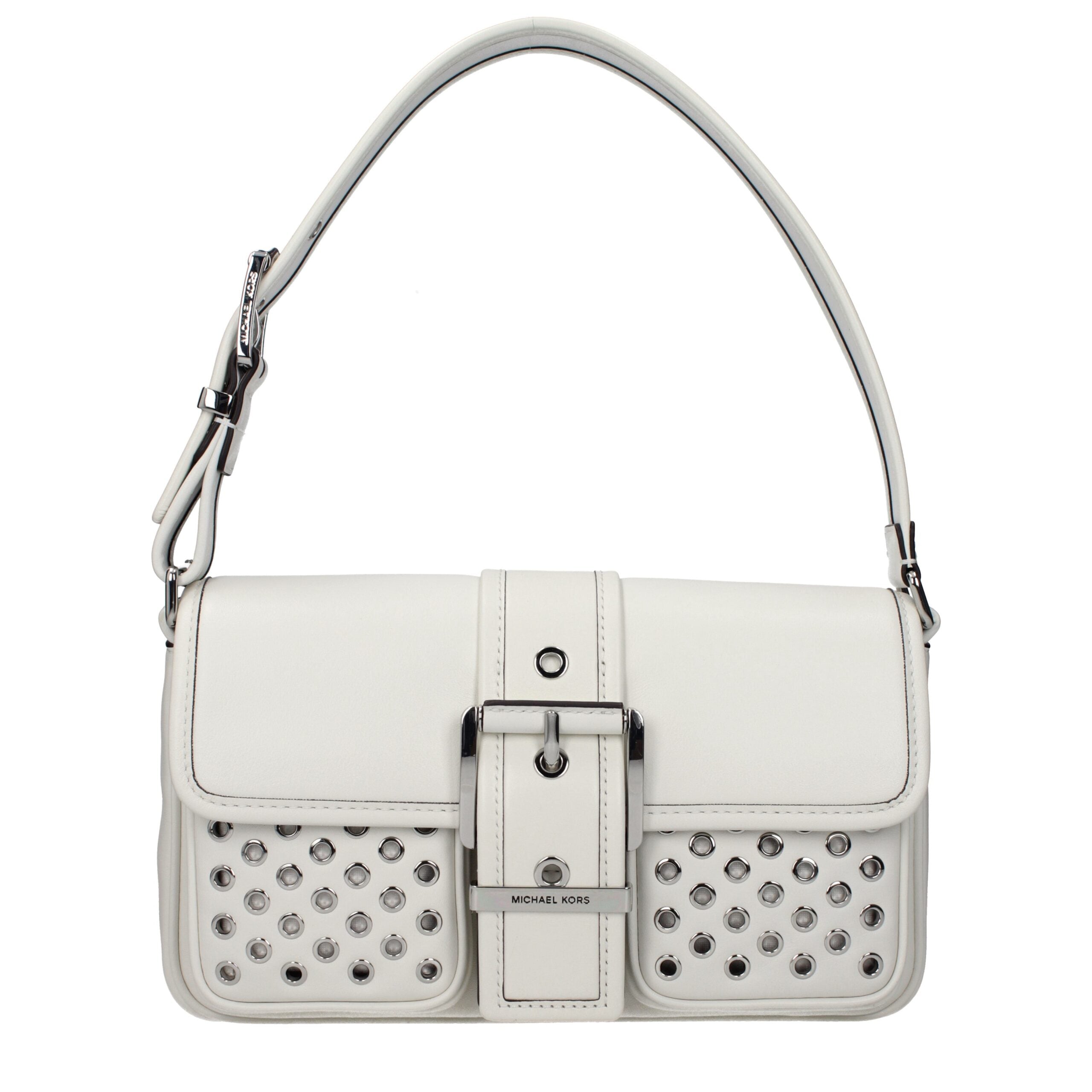 Michael Kors Weiße Leder Schultertasche-1