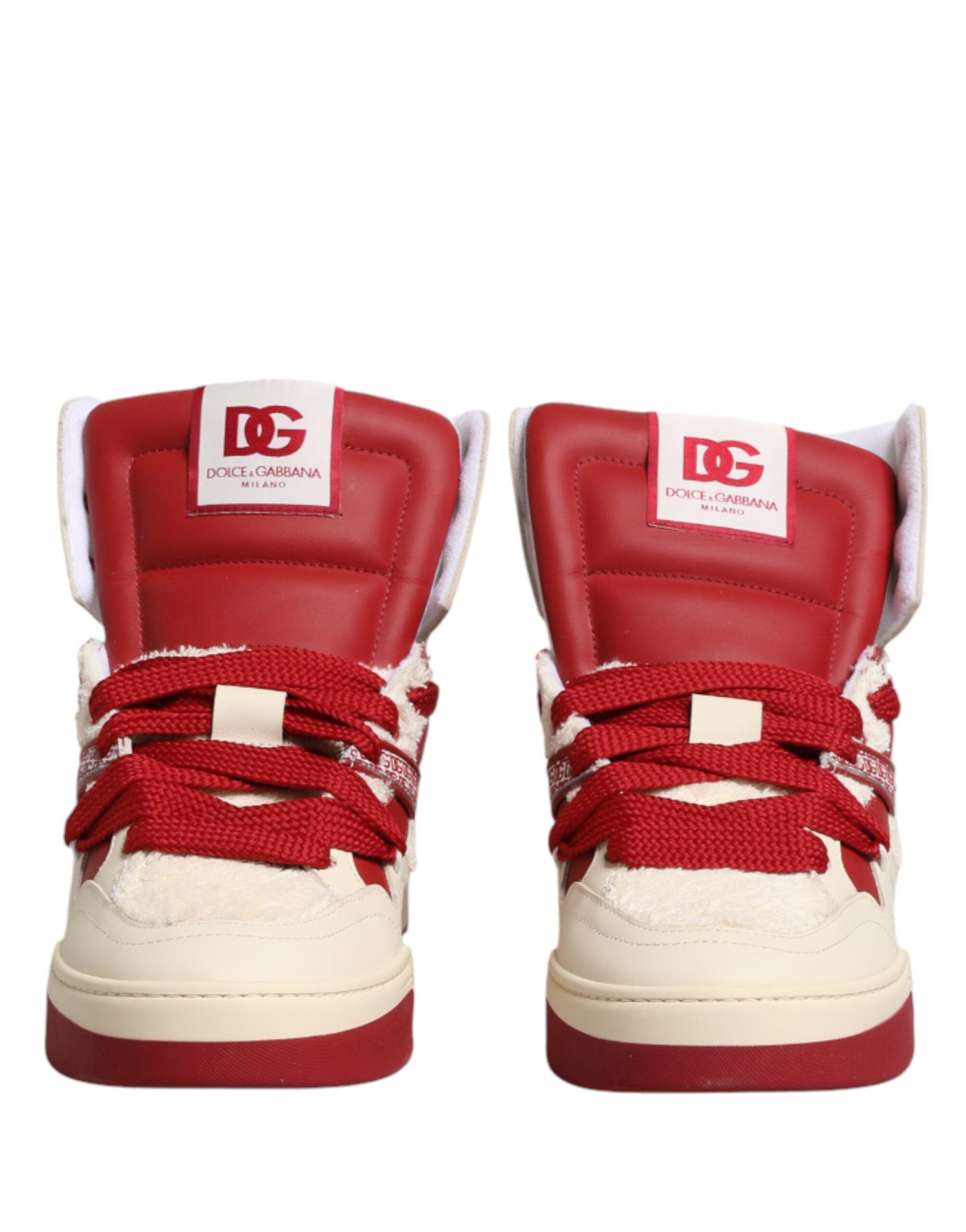 Dolce & Gabbana Weiße und rote Custom 2.Zero High-Top-Sneaker für Herren-3
