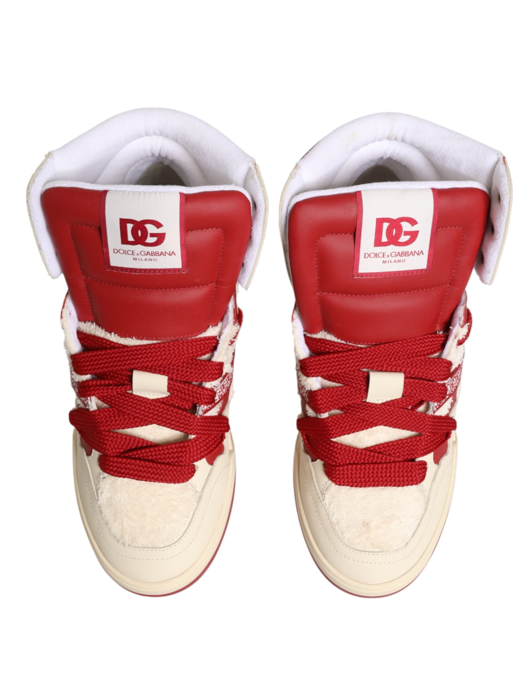 Dolce & Gabbana Weiße und rote Custom 2.Zero High-Top-Sneaker für Herren-4