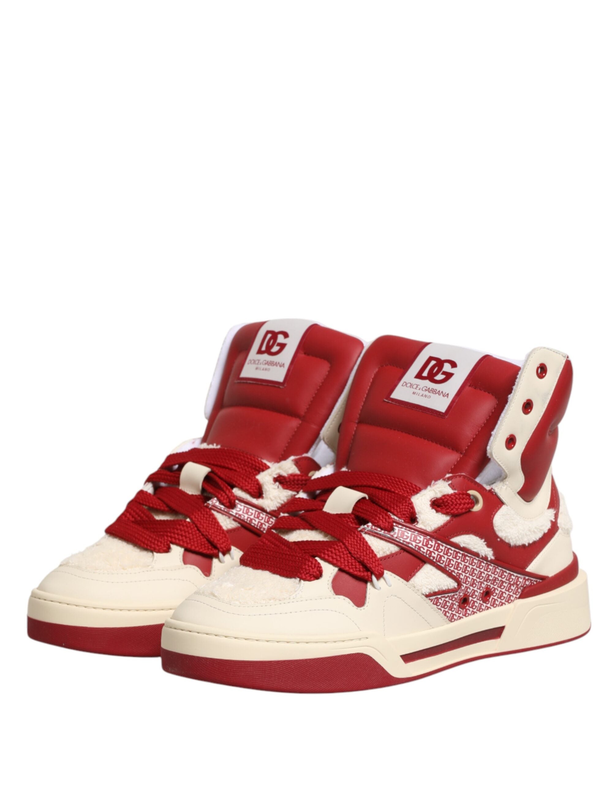 Dolce & Gabbana Weiße und rote Custom 2.Zero High-Top-Sneaker für Herren-5