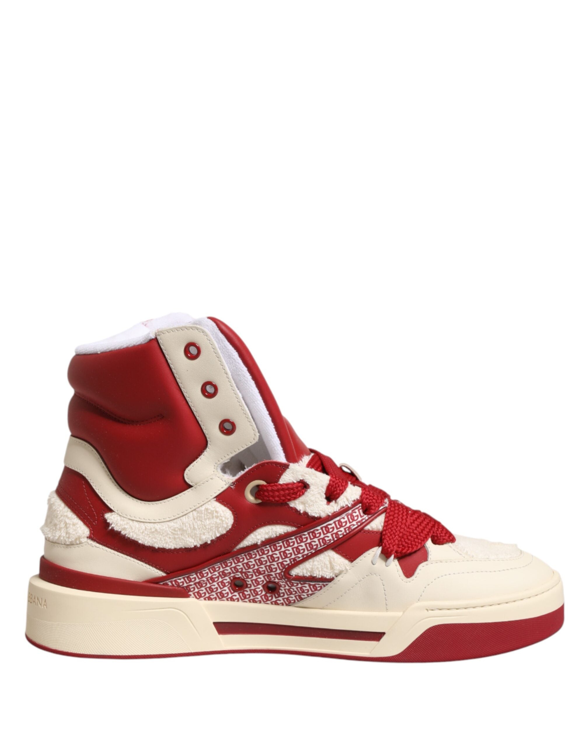 Dolce & Gabbana Weiße und rote Custom 2.Zero High-Top-Sneaker für Herren-1