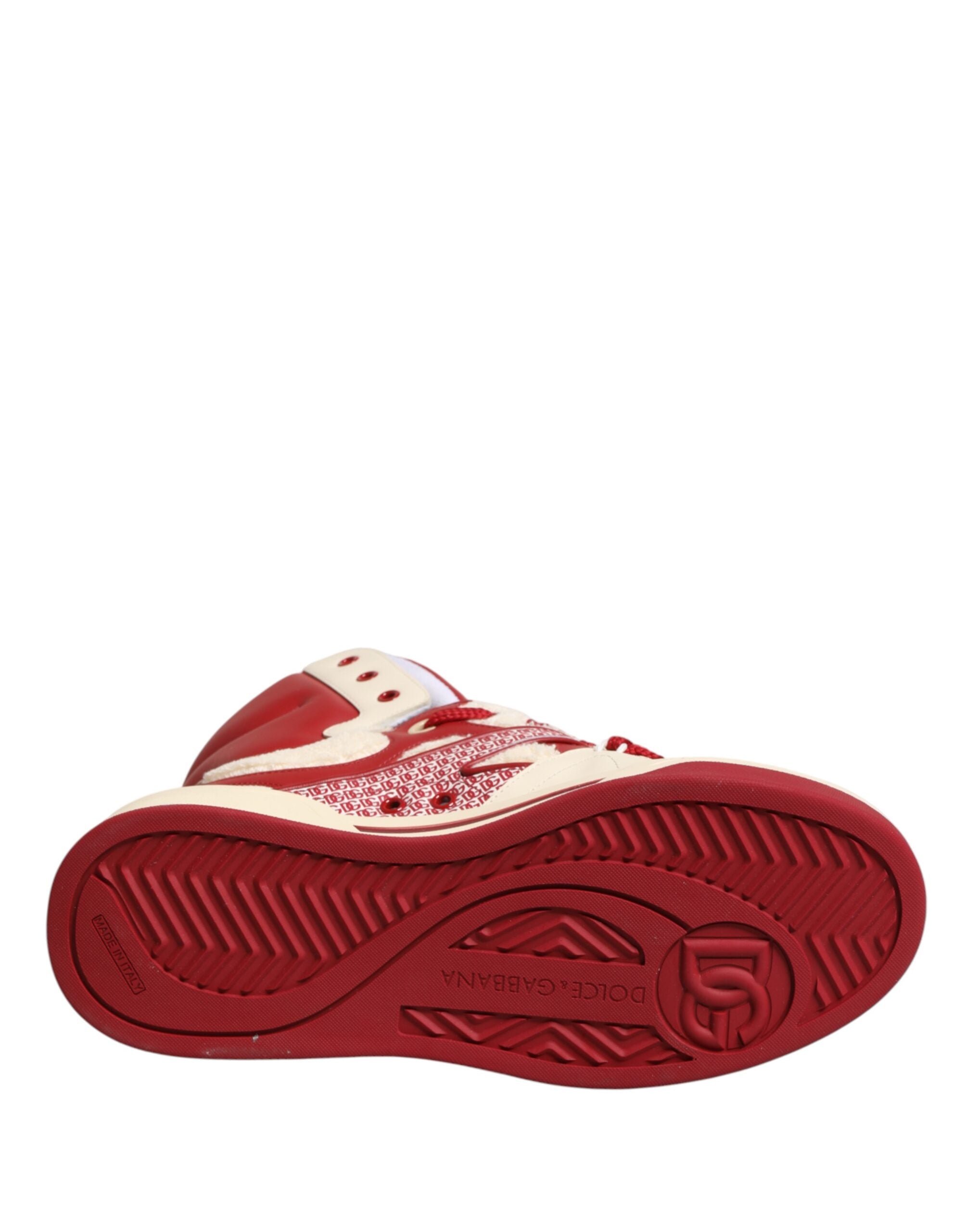 Dolce & Gabbana Weiße und rote Custom 2.Zero High-Top-Sneaker für Herren-8